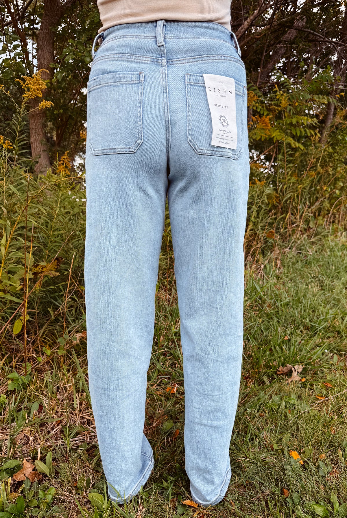 Happiness Trails Boutique - Risen high rise light wash wide baggy jeans