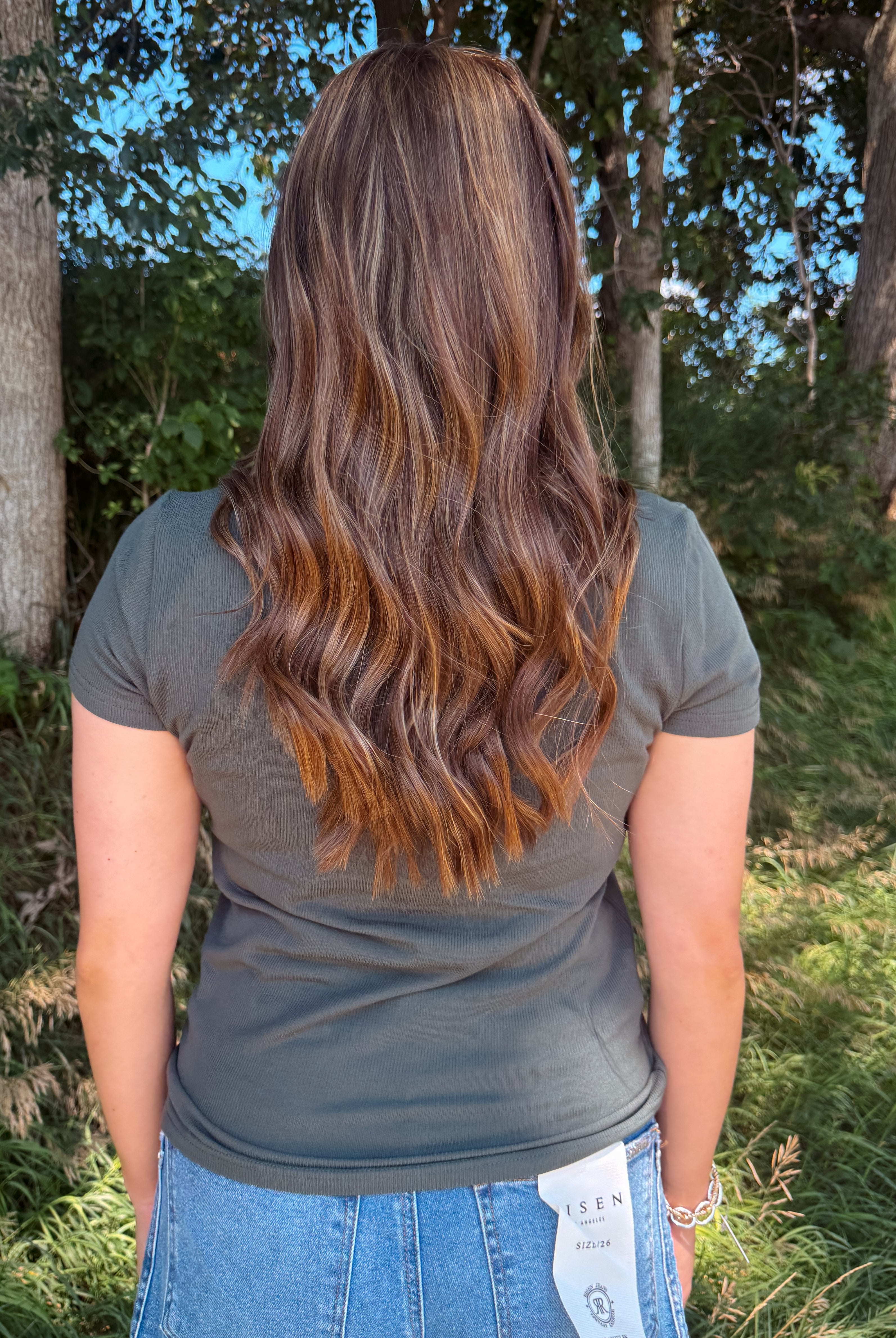 Happiness Trails Boutique - Dark green short sleeve top