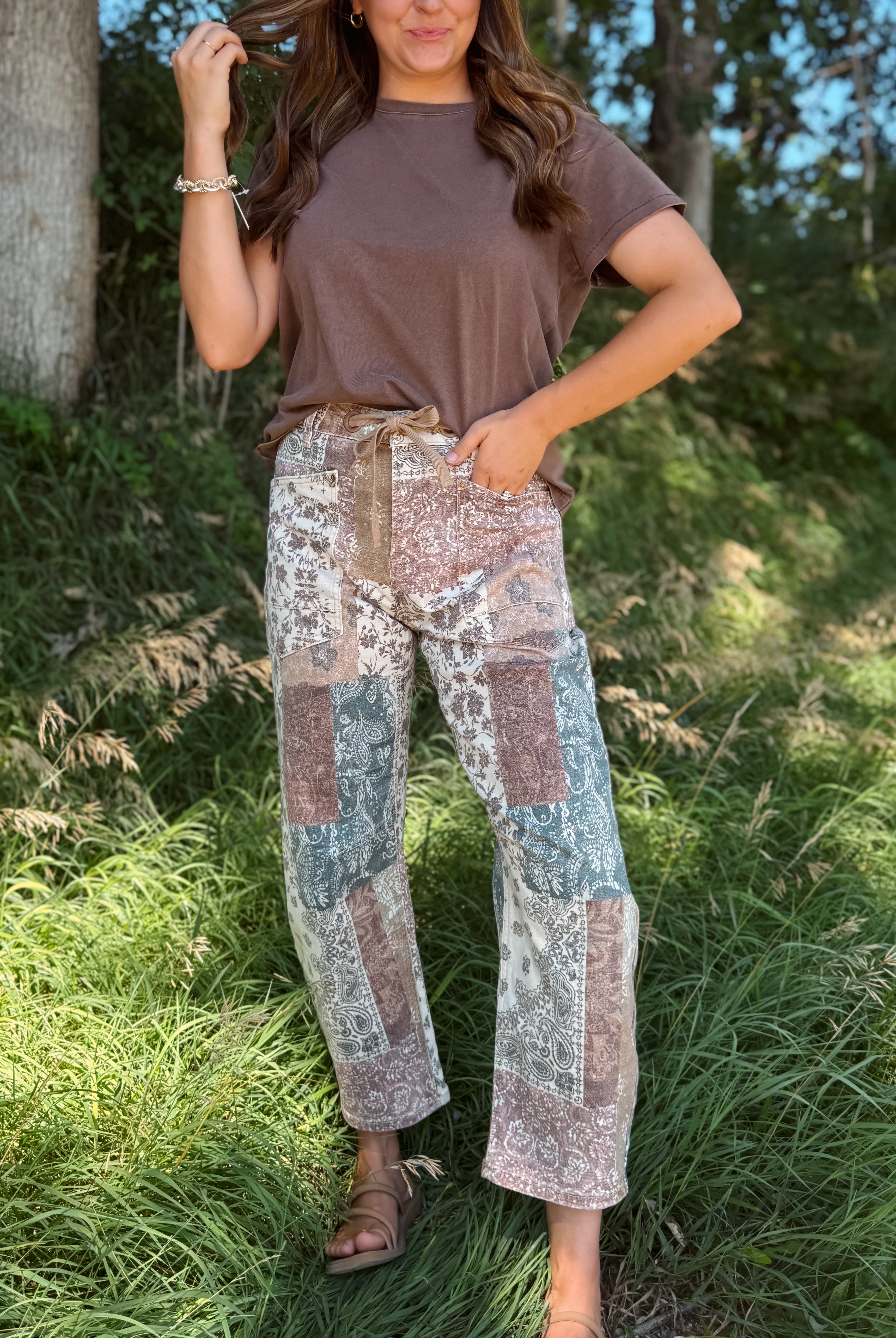 Happiness Trails Boutique - Deep mahogany short sleeve top