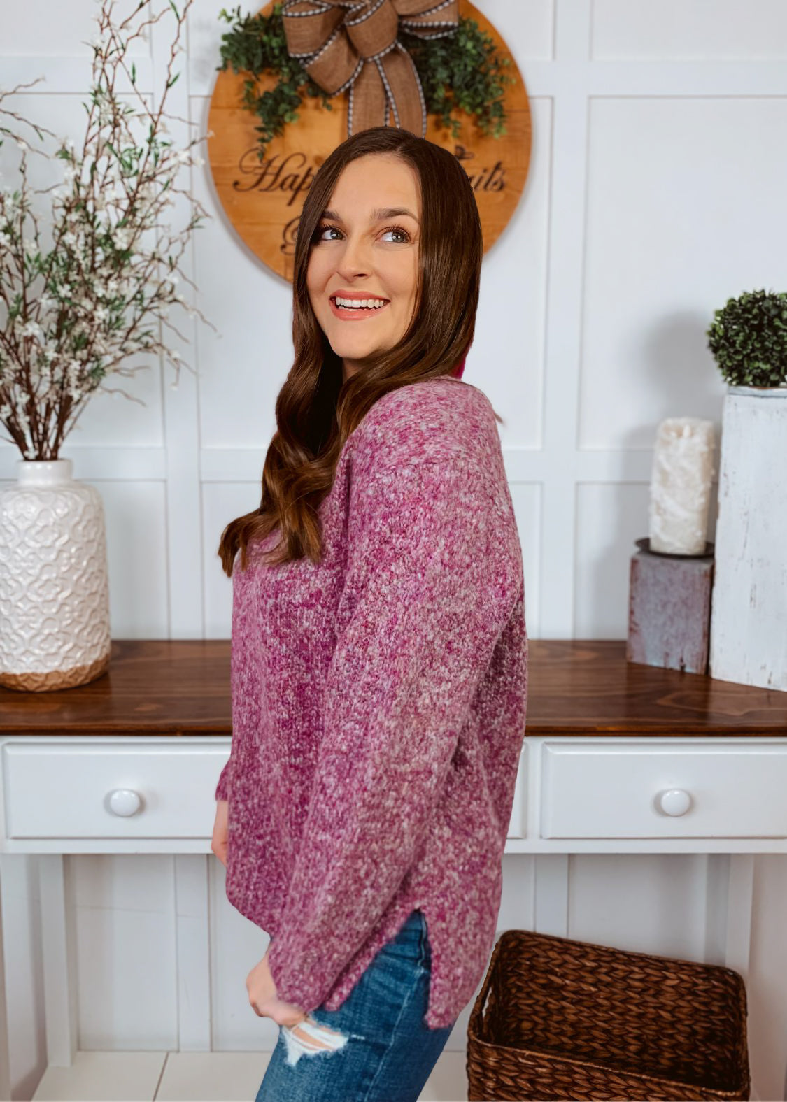 Happiness Trails Boutique - Purple Knit Sweater