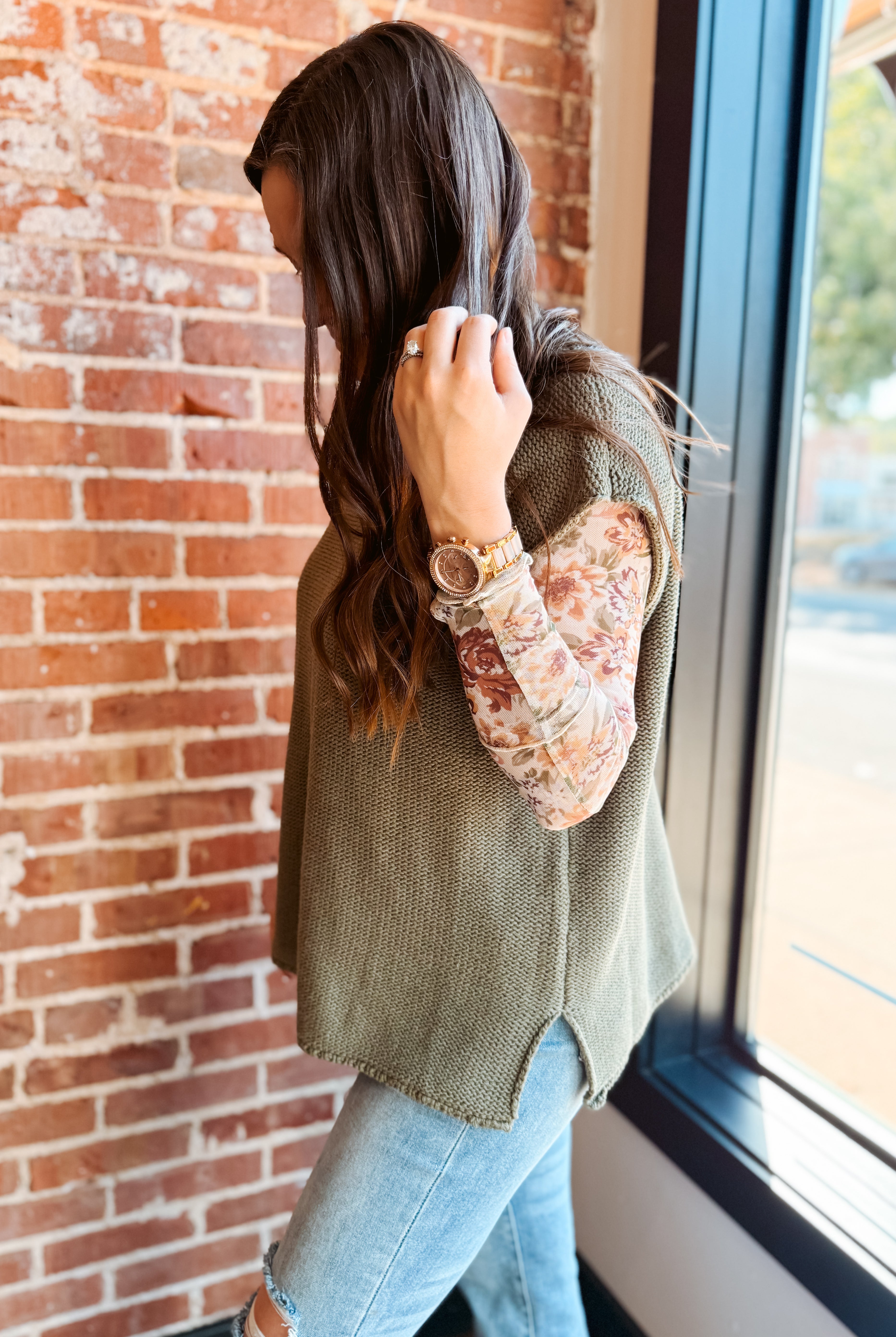 Happiness Trails Boutique - Olive knit sweater top