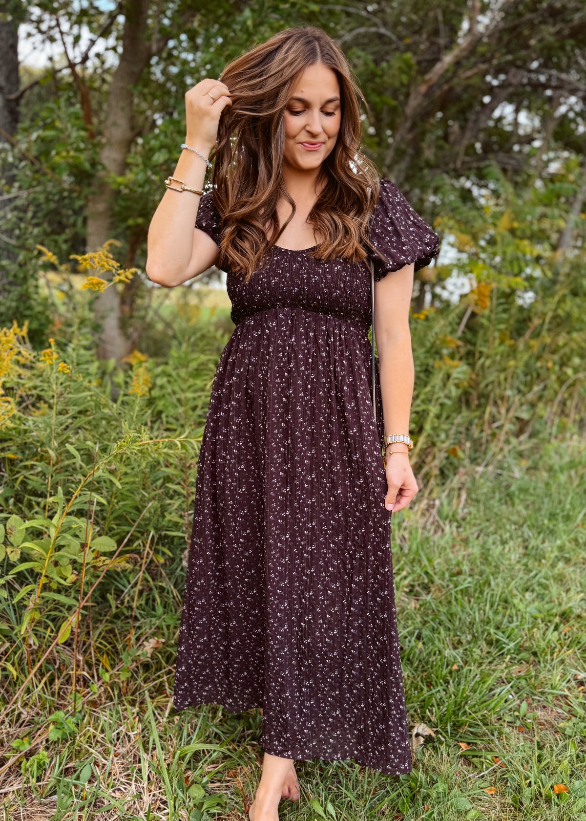 Happiness Trails Boutique - Brown floral dress