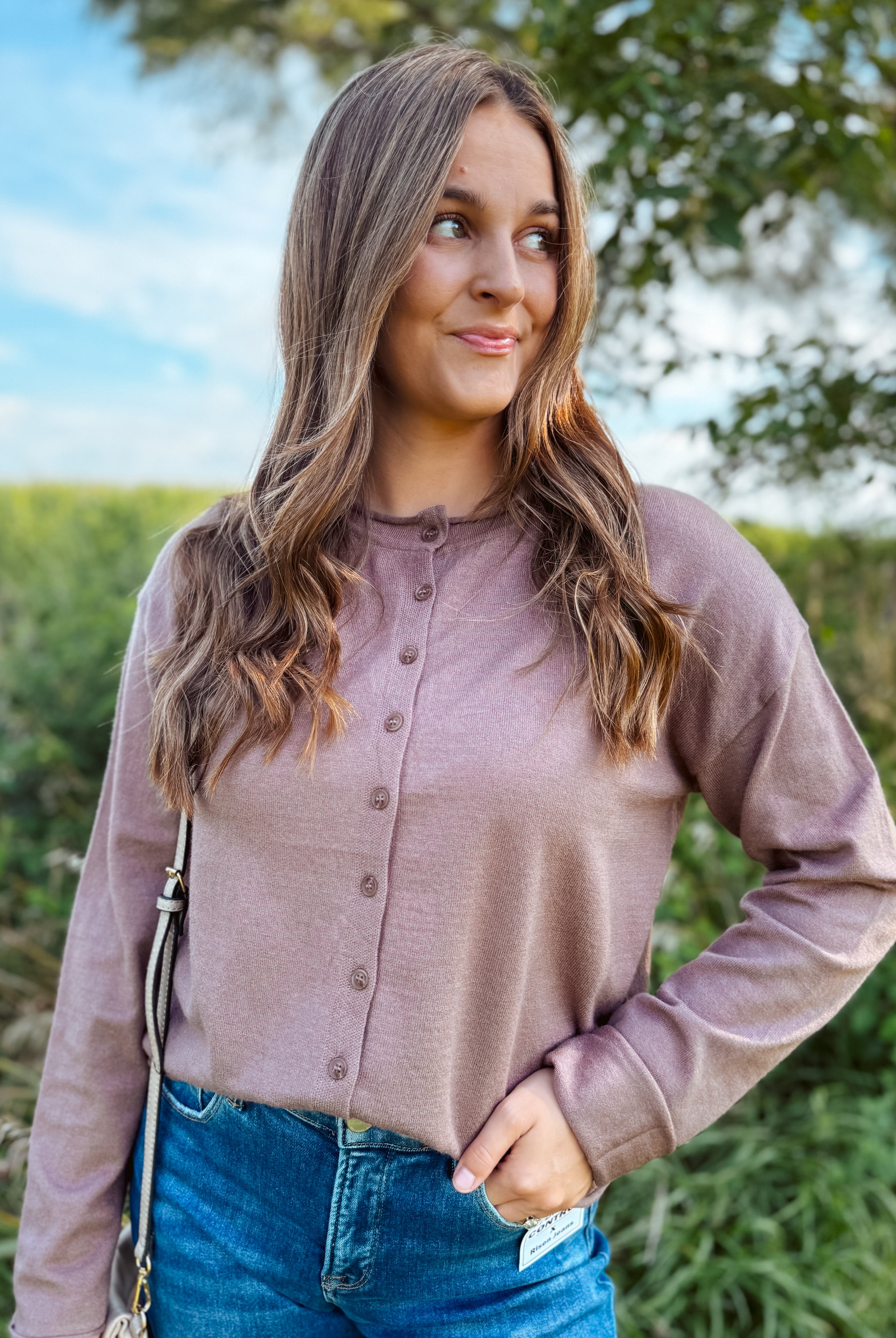 Happiness Trails Boutique - Mocha cardigan top
