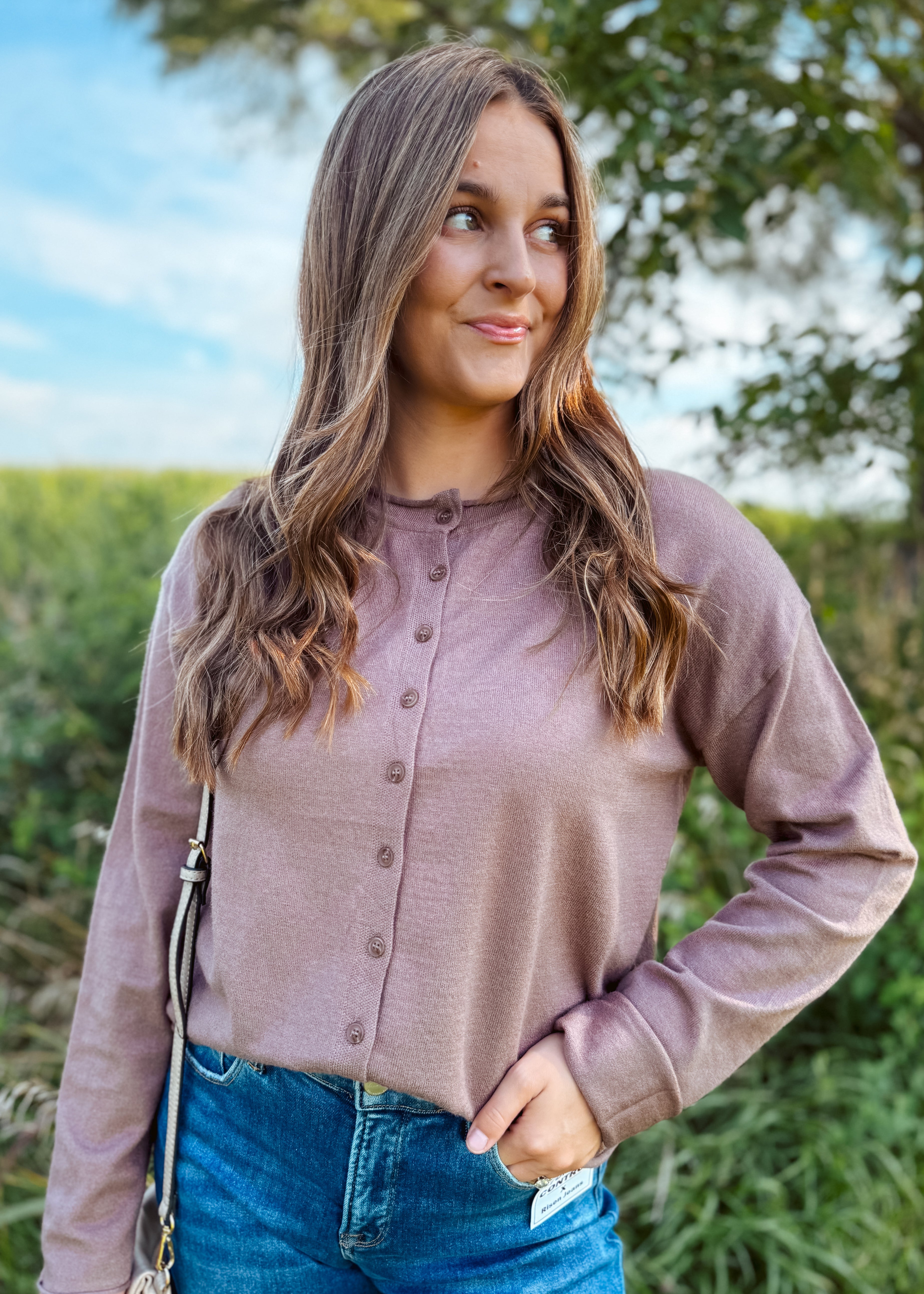 Happiness Trails Boutique - Mocha cardigan top