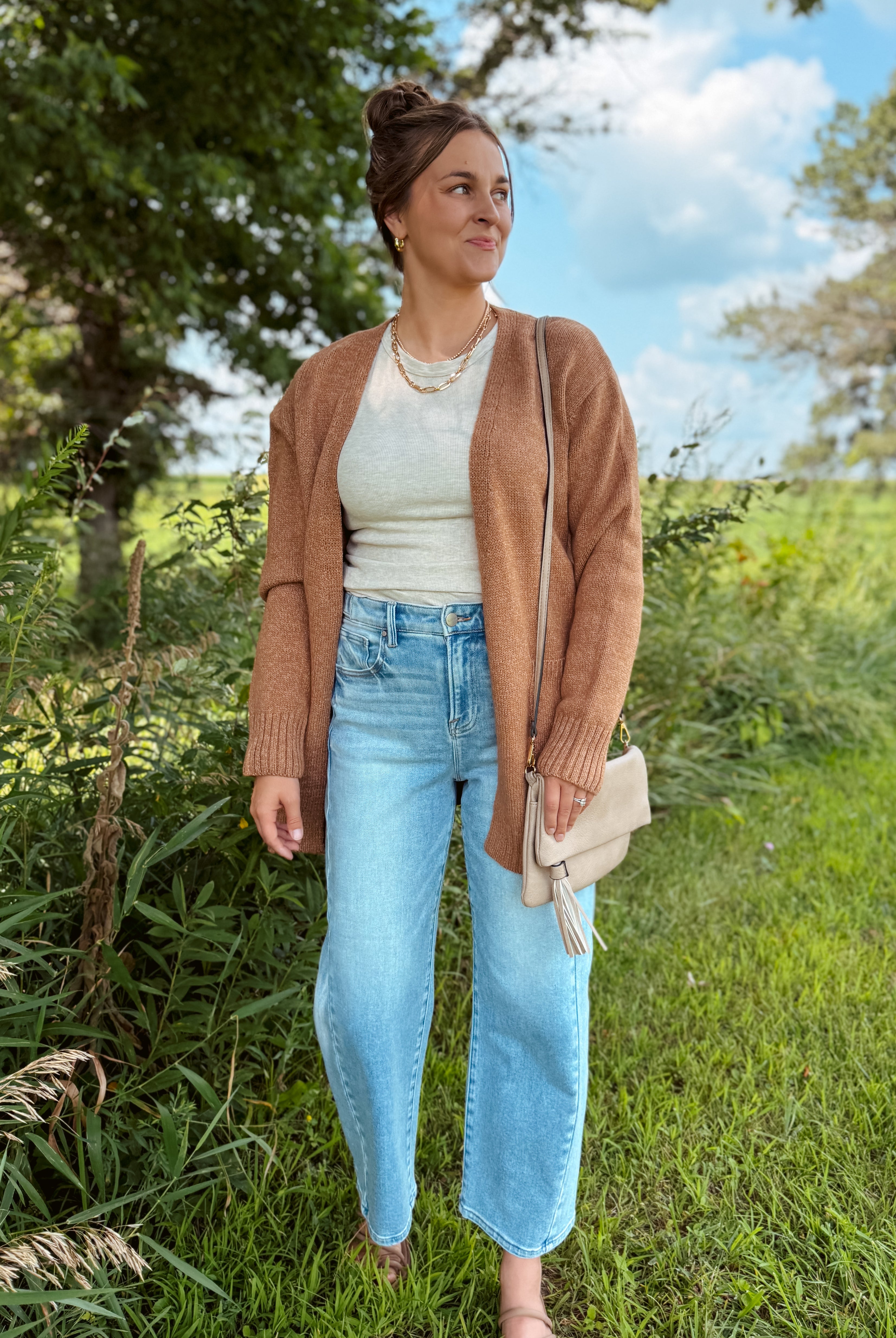 Happiness Trails Boutique - Deep camel knit cardigan