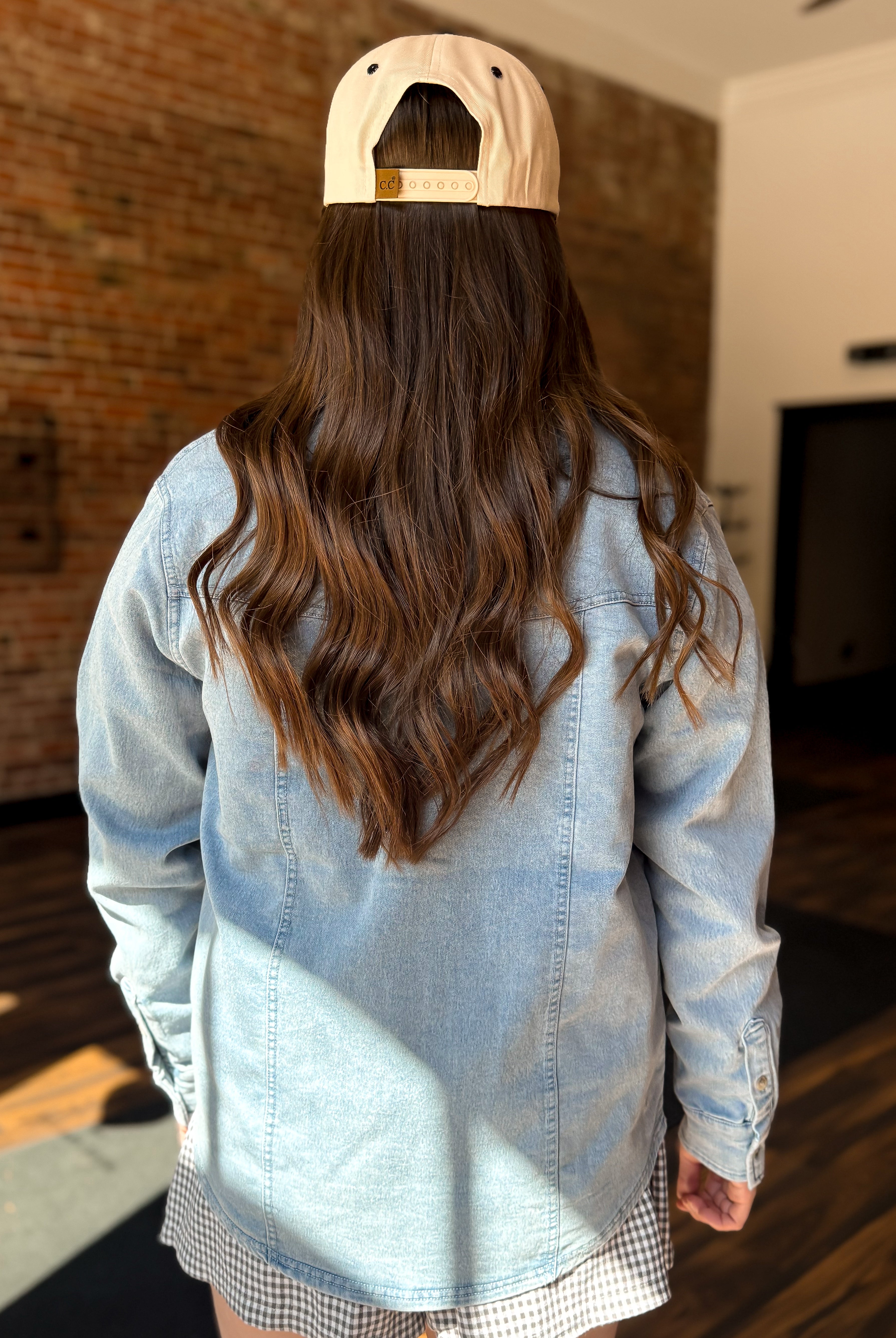 Happiness Trails Boutique - Light wash denim shacket