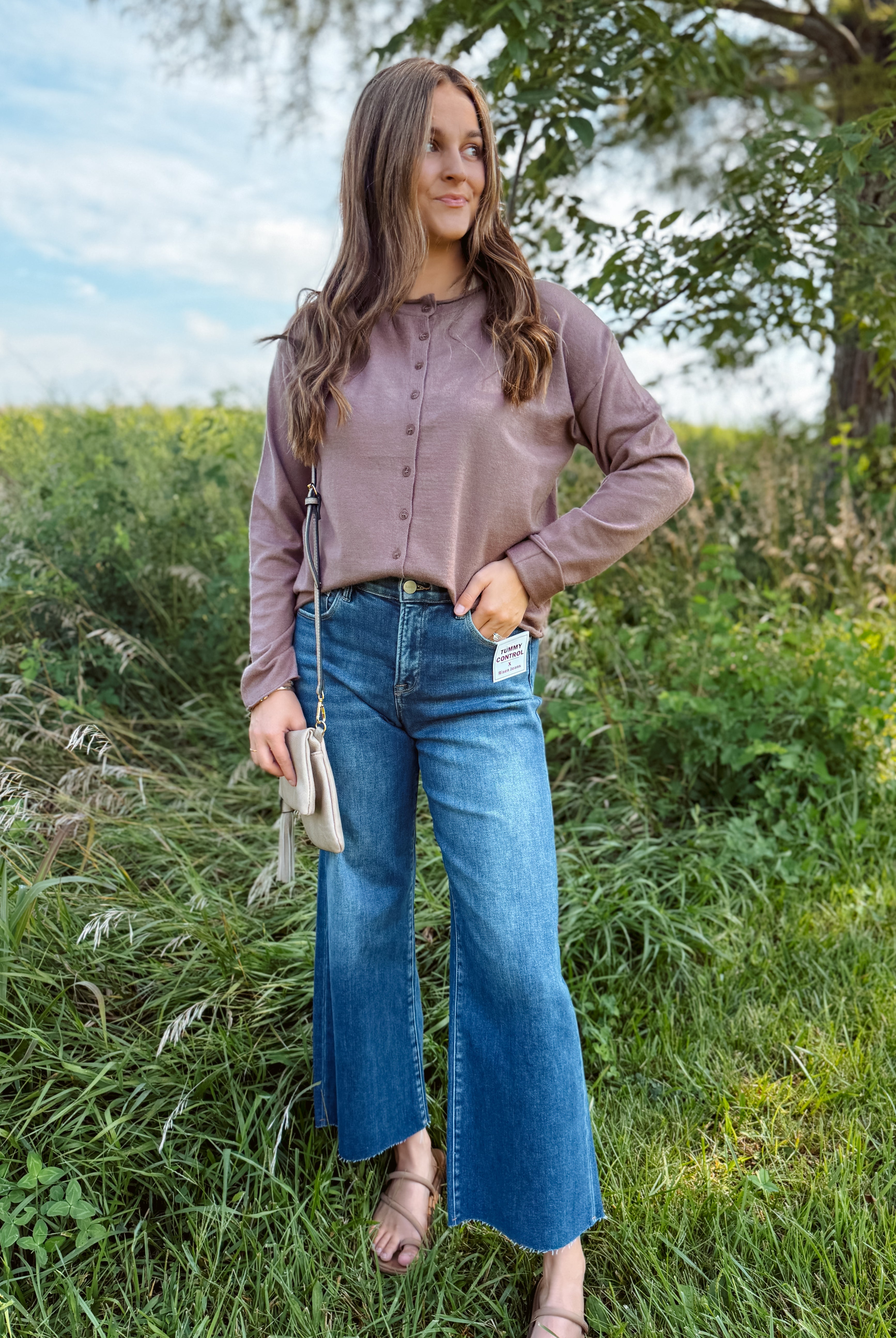 Happiness Trails Boutique - Mocha cardigan top