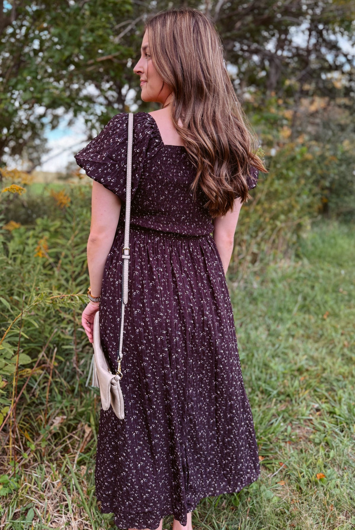 Happiness Trails Boutique - Brown floral dress