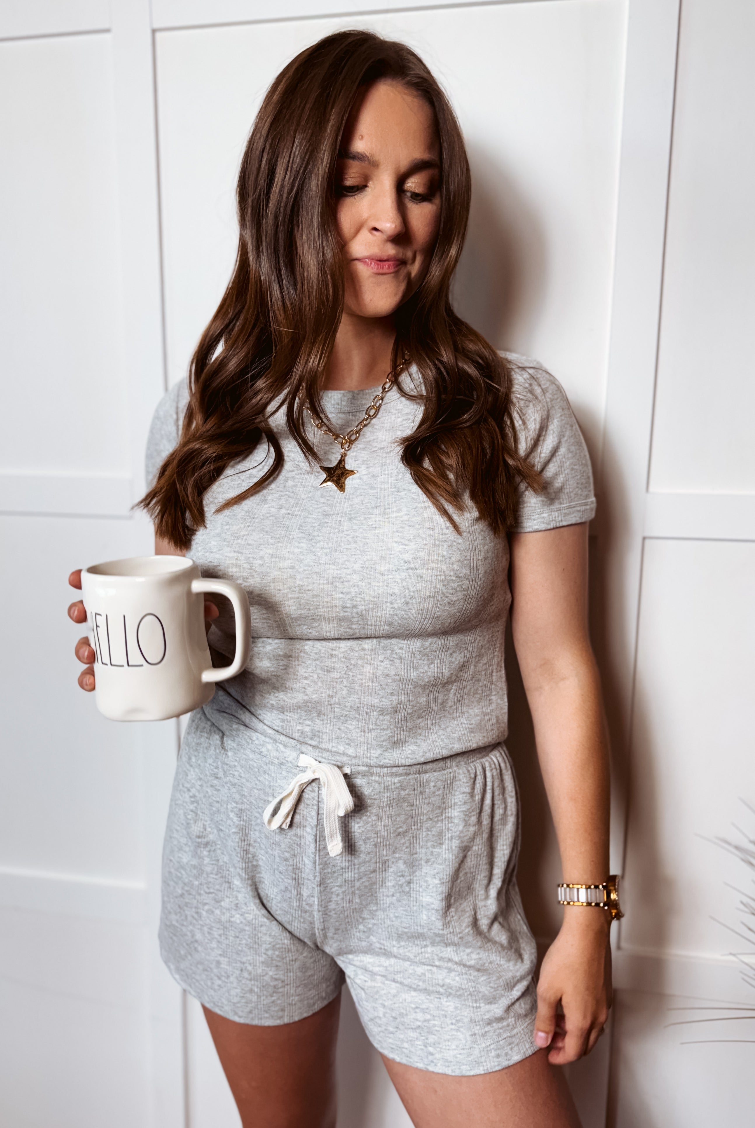 Happiness Trails Boutique - Grey pajama set
