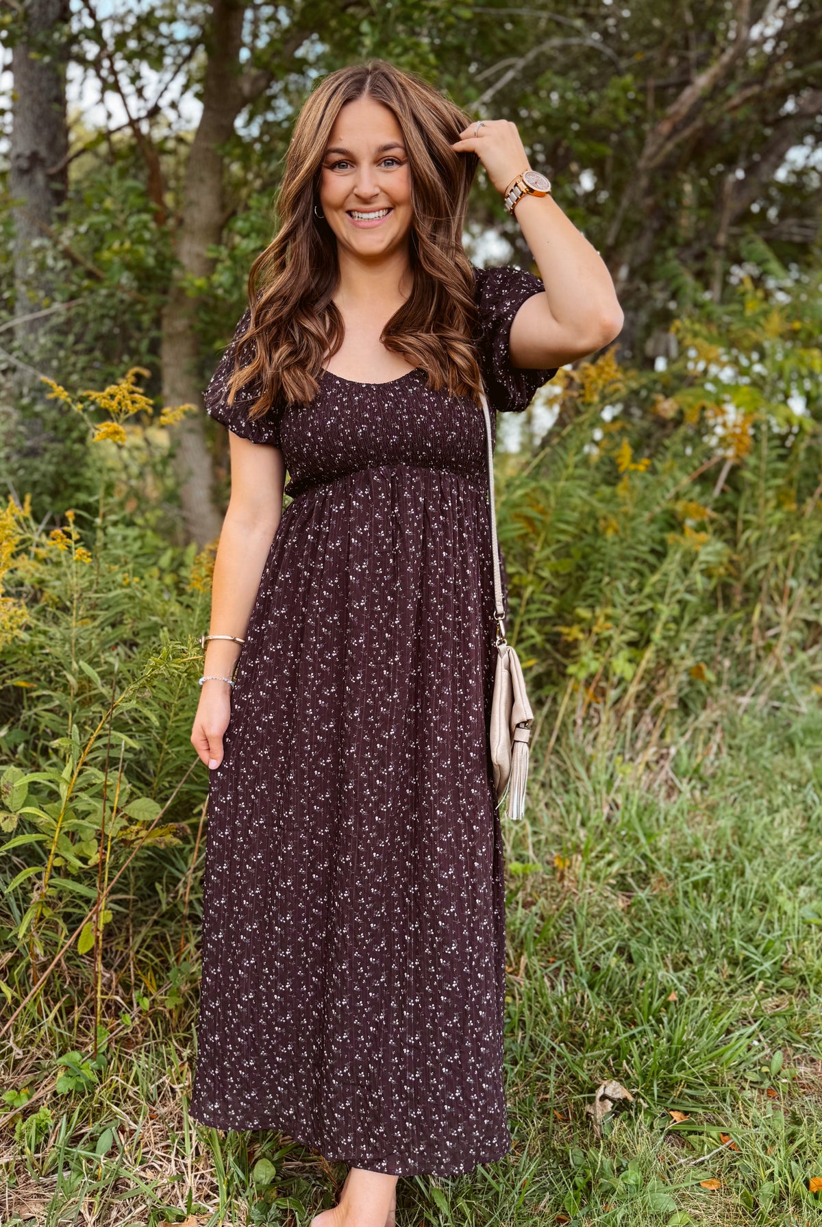 Happiness Trails Boutique - Brown floral dress