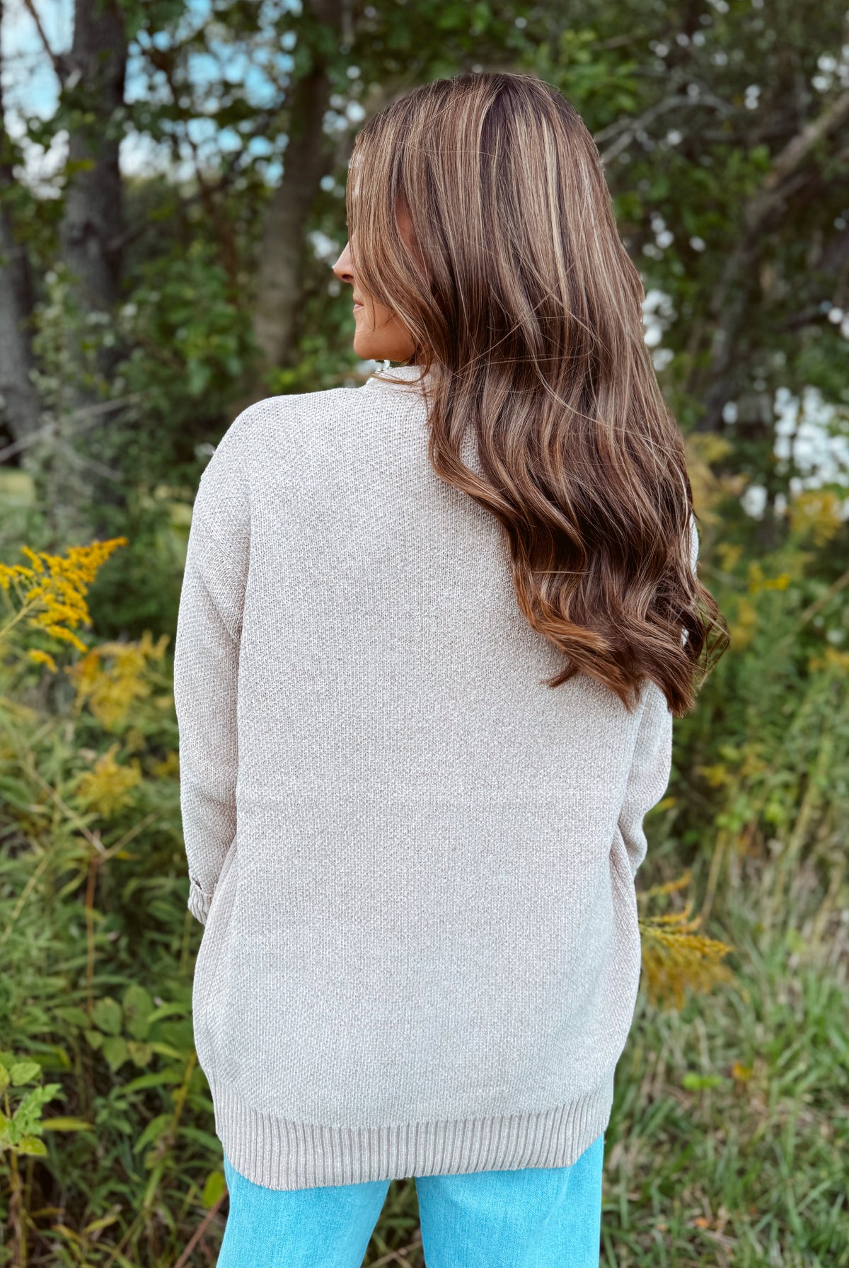 Happiness Trails Boutique - Heather mocha knit cardigan