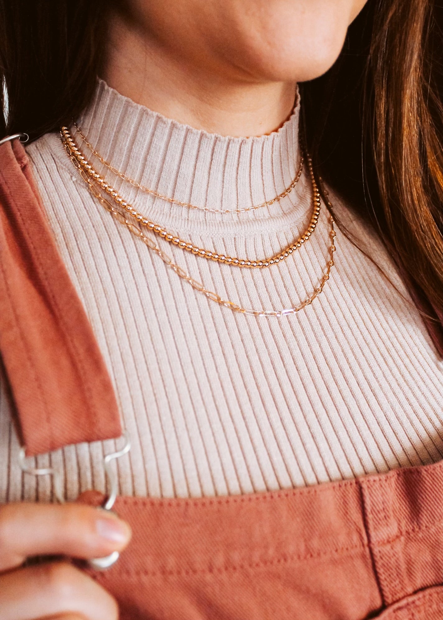 Gold Triple Layered Necklace