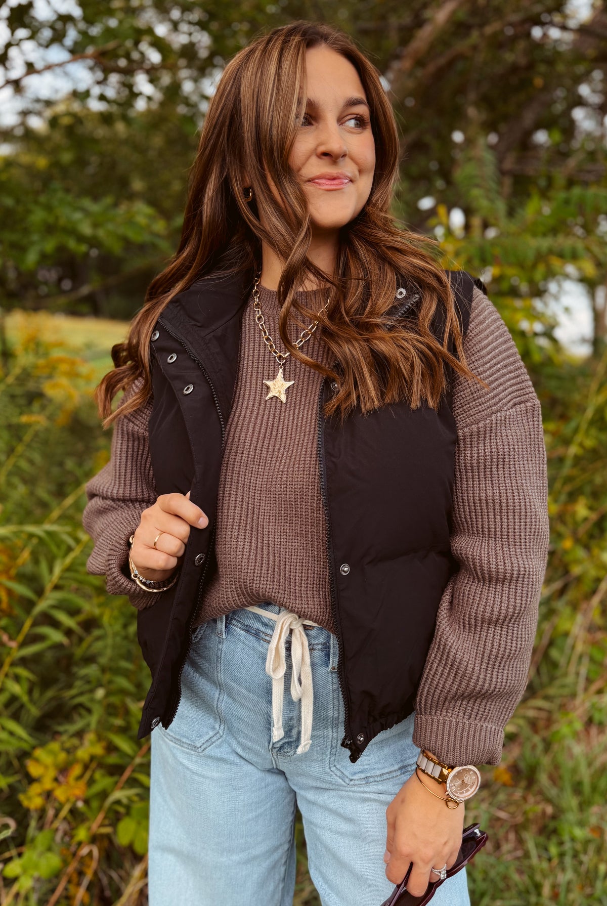 Happiness Trails Boutique - Black puffer vest