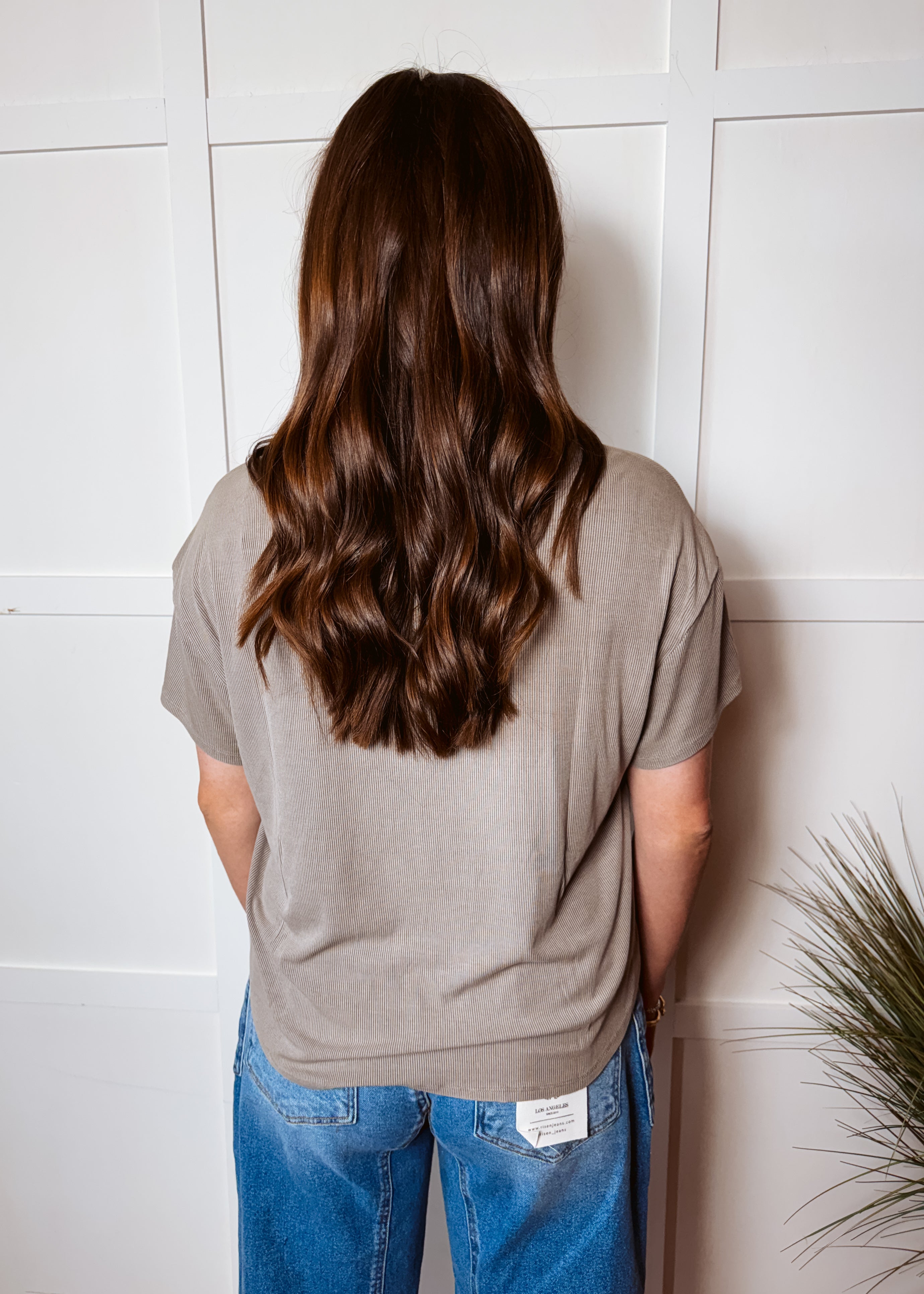 Happiness Trails Boutique - Mocha short sleeve top