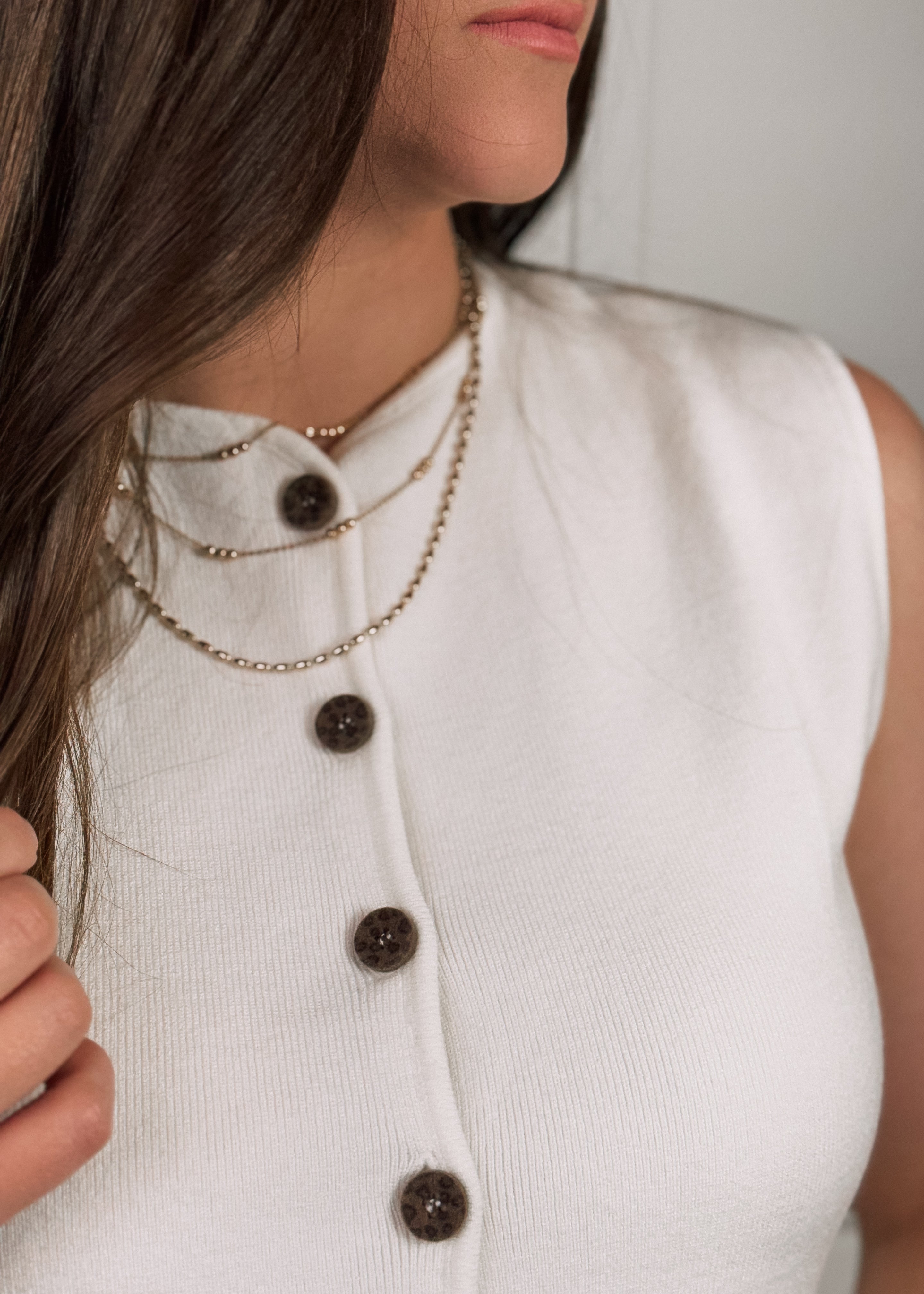 Happiness Trails Boutique - White sweater vest