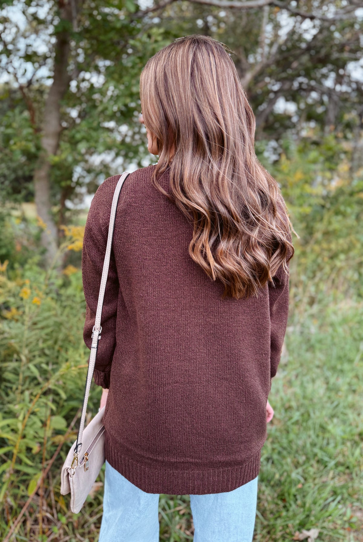 Happiness Trails Boutique - Chocolate knit cardigan