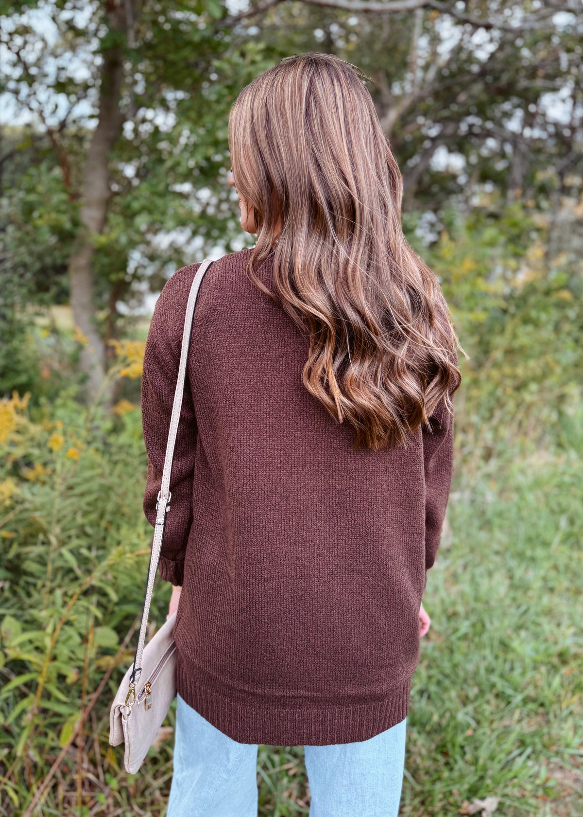 Happiness Trails Boutique - Chocolate knit cardigan