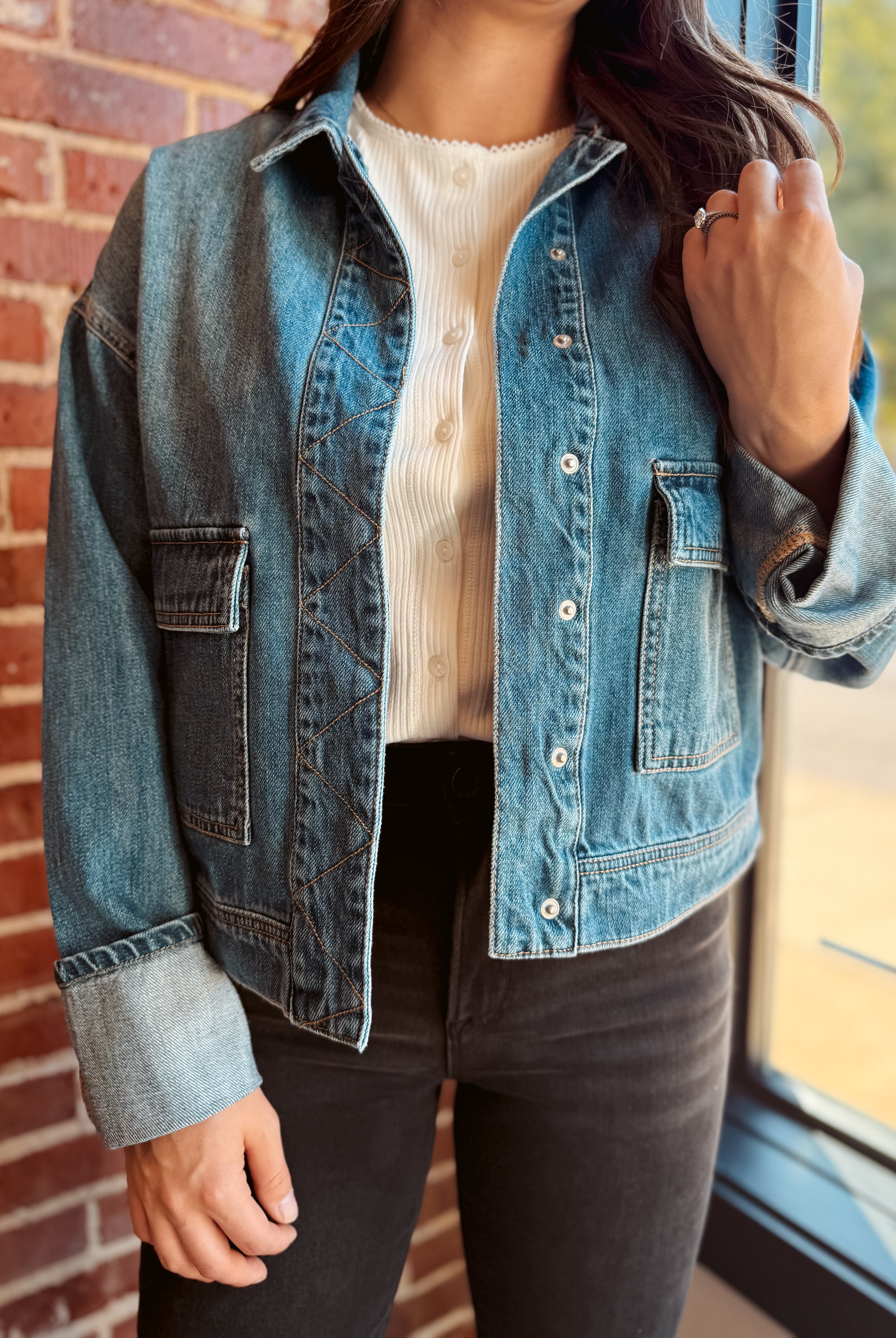 Happiness Trails Boutique - Risen denim jacket - medium wash