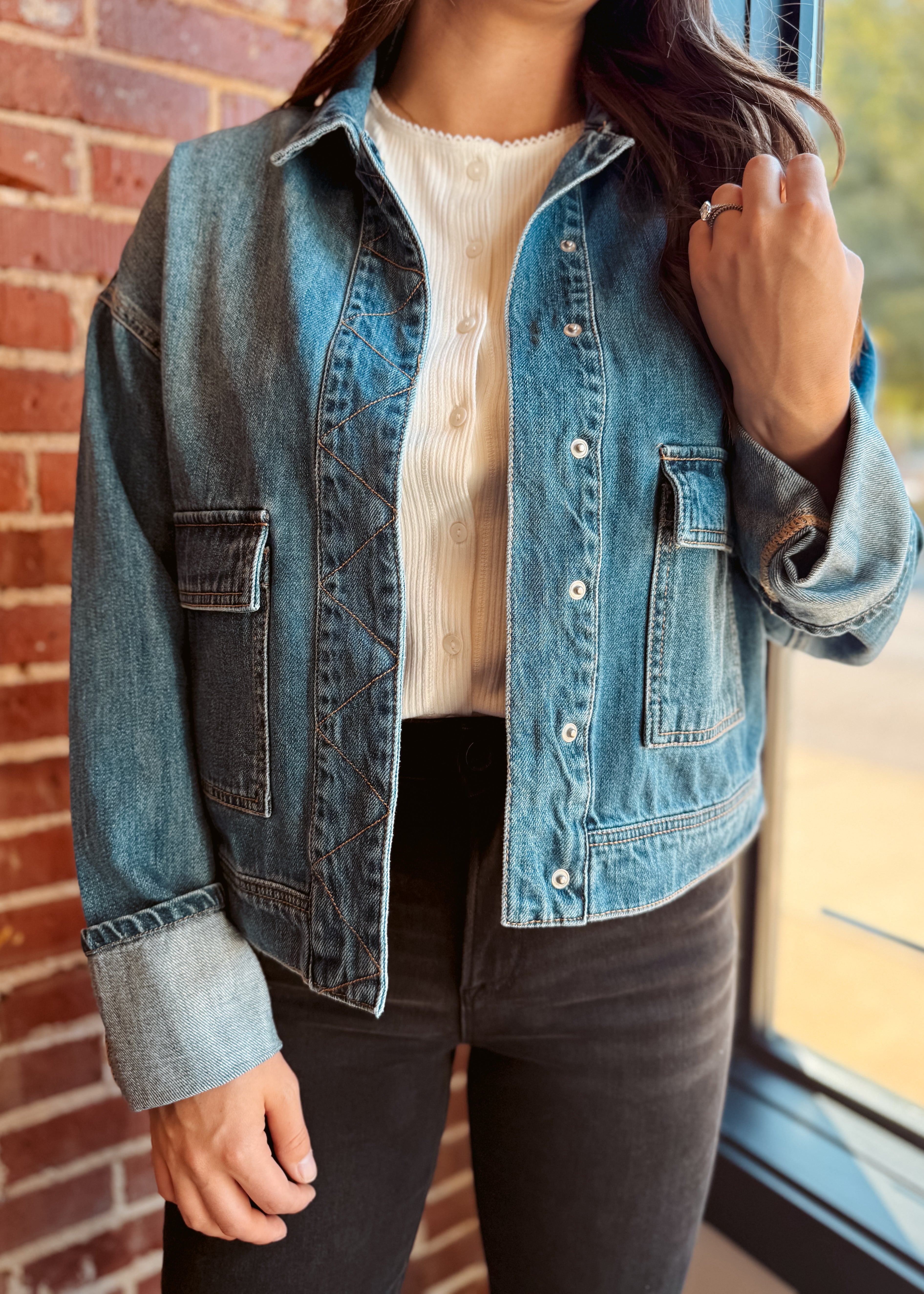 Happiness Trails Boutique - Risen denim jacket - medium wash