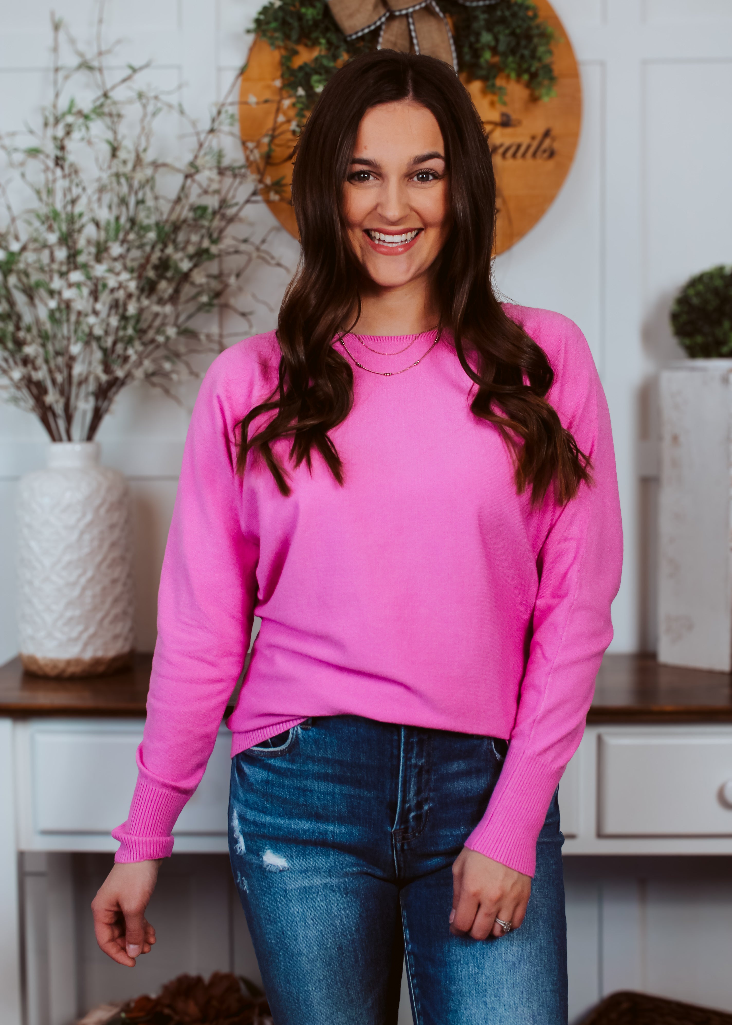 Happiness Trails Boutique - Pink Sweater