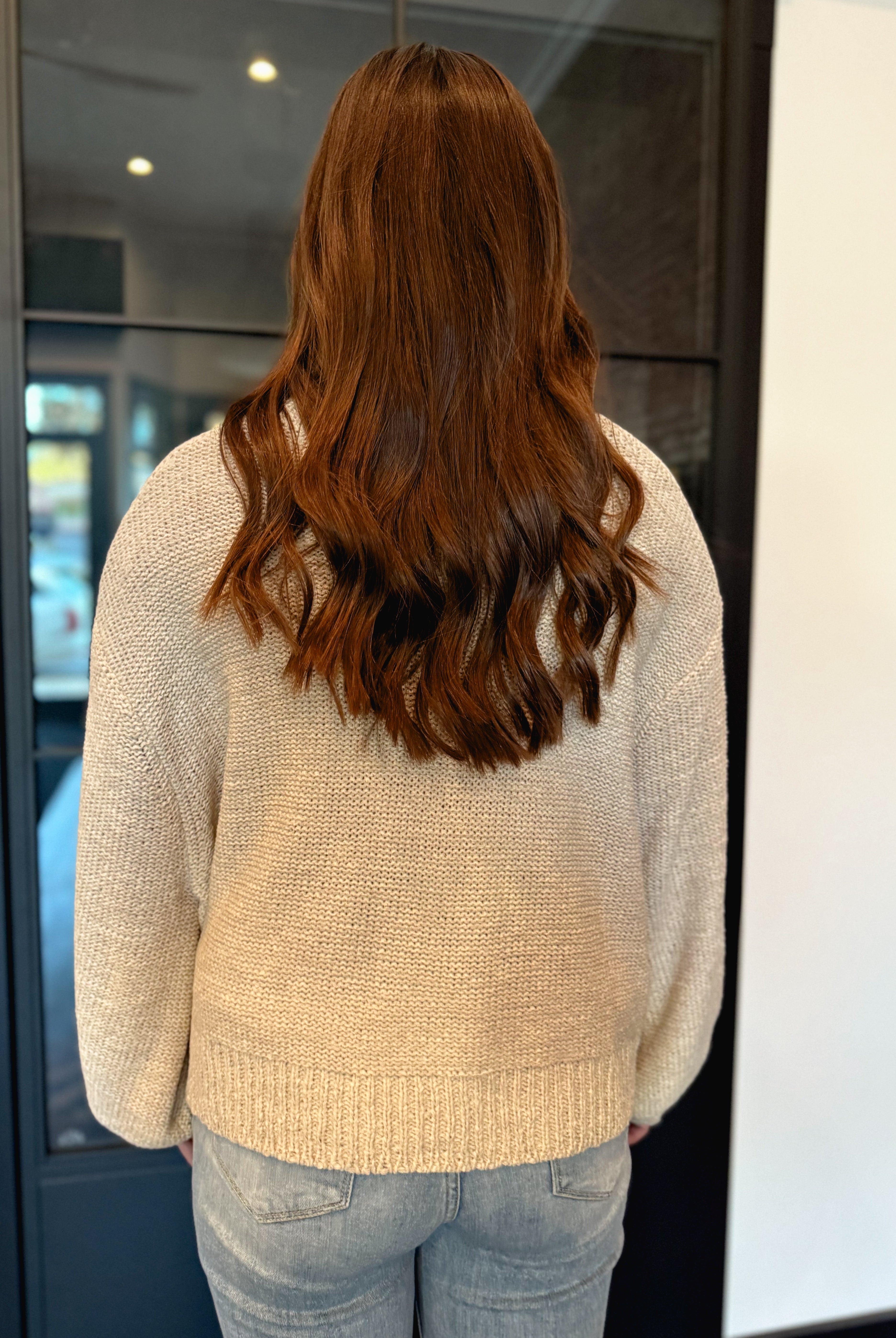 Happiness Trails Boutique - Beige knit sweater