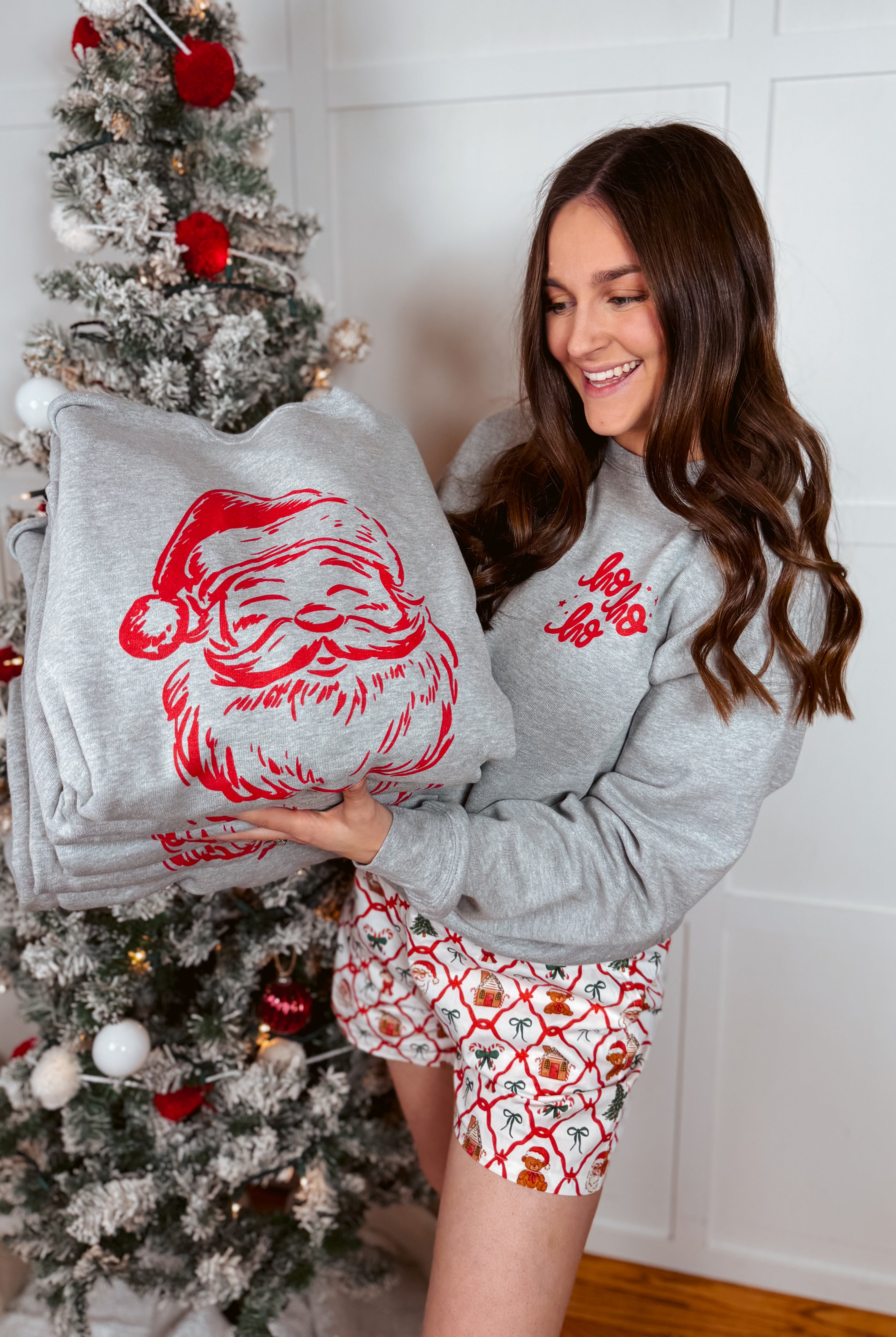 Happiness Trails Boutique - Ho Ho Ho Santa Sweatshirt