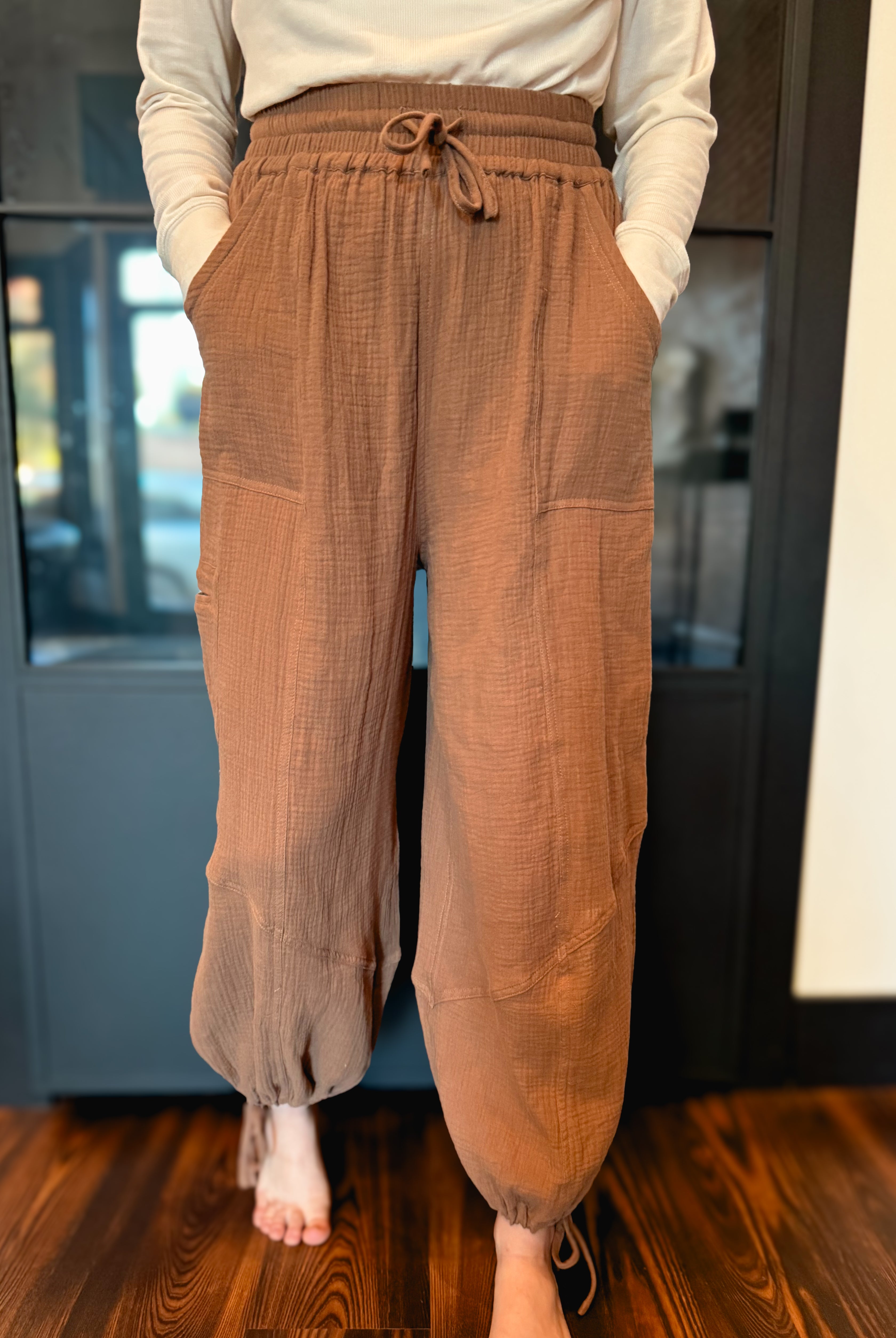 Happiness Trails Boutique - Latte joggers