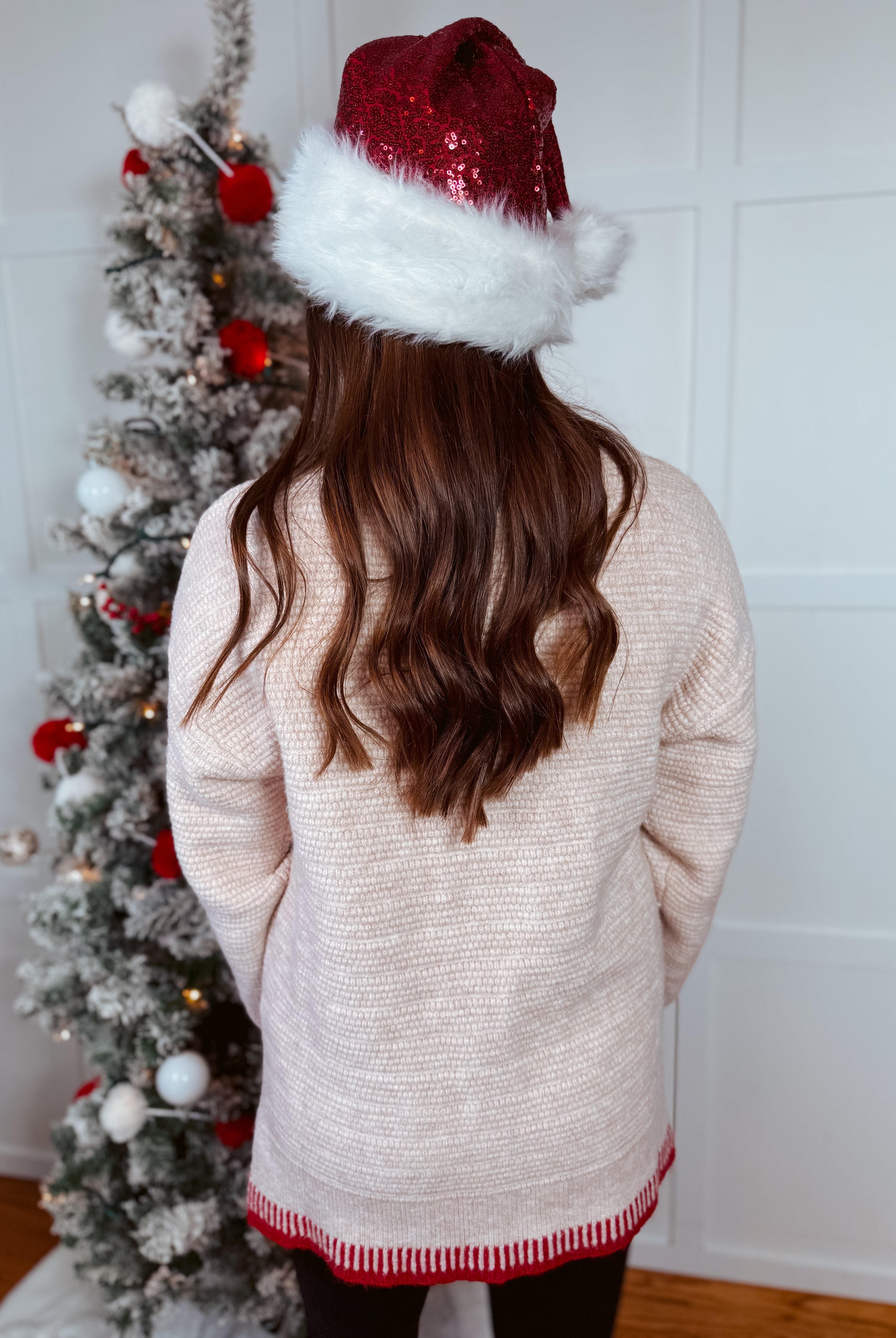 Happiness Trails Boutique - Textured “Merry” embroidery