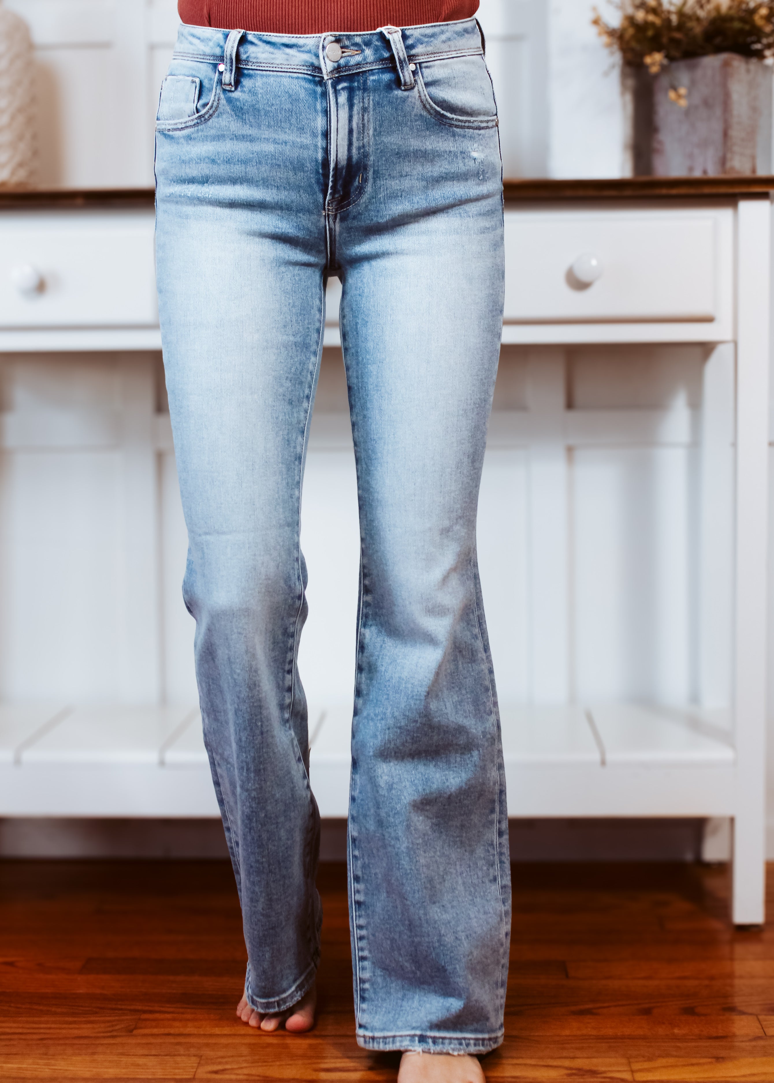 Happiness Trails Boutique - Risen Light Wash Bootcut Jeans