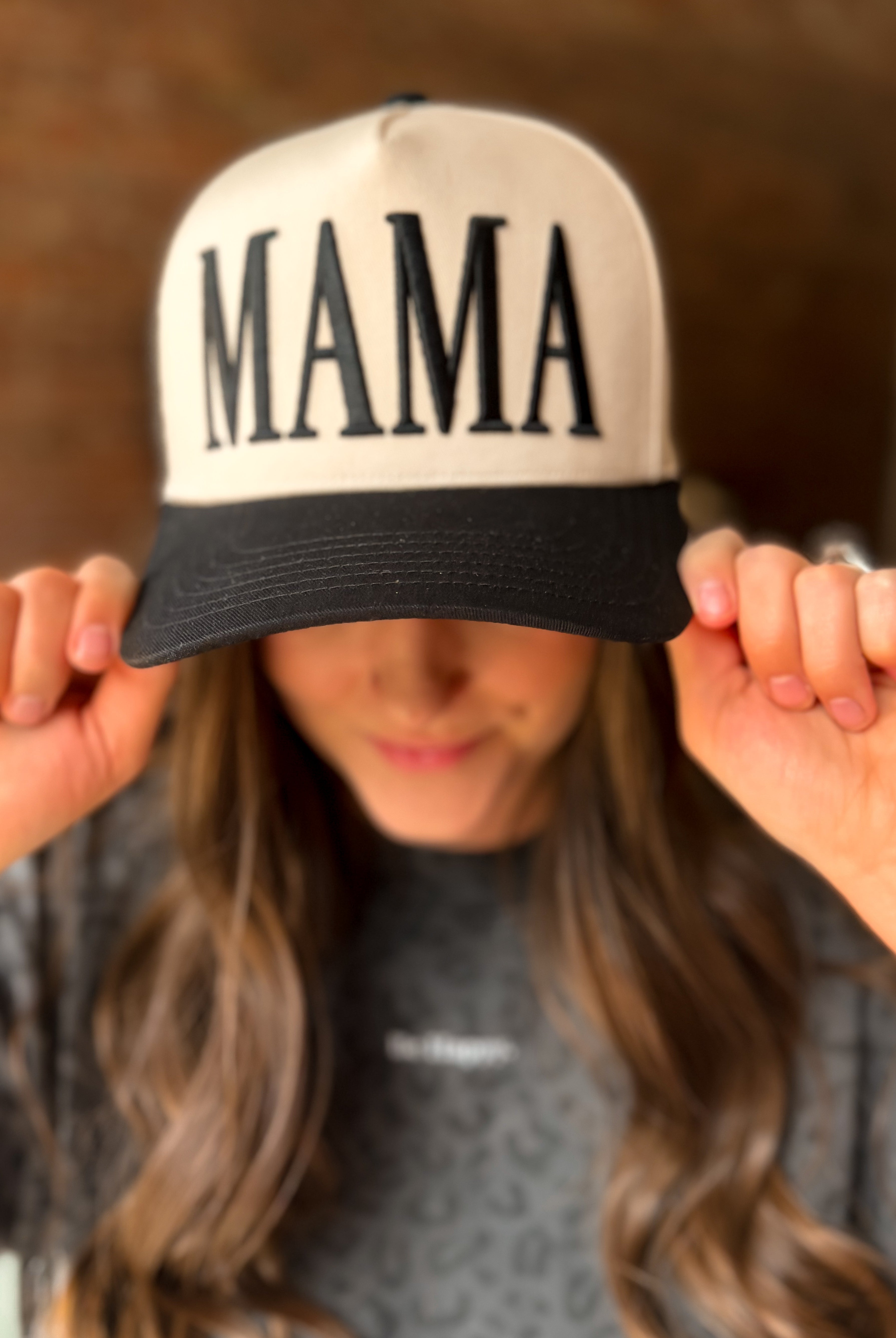 Happiness Trails Boutique - MAMA Trucker Hat - Black