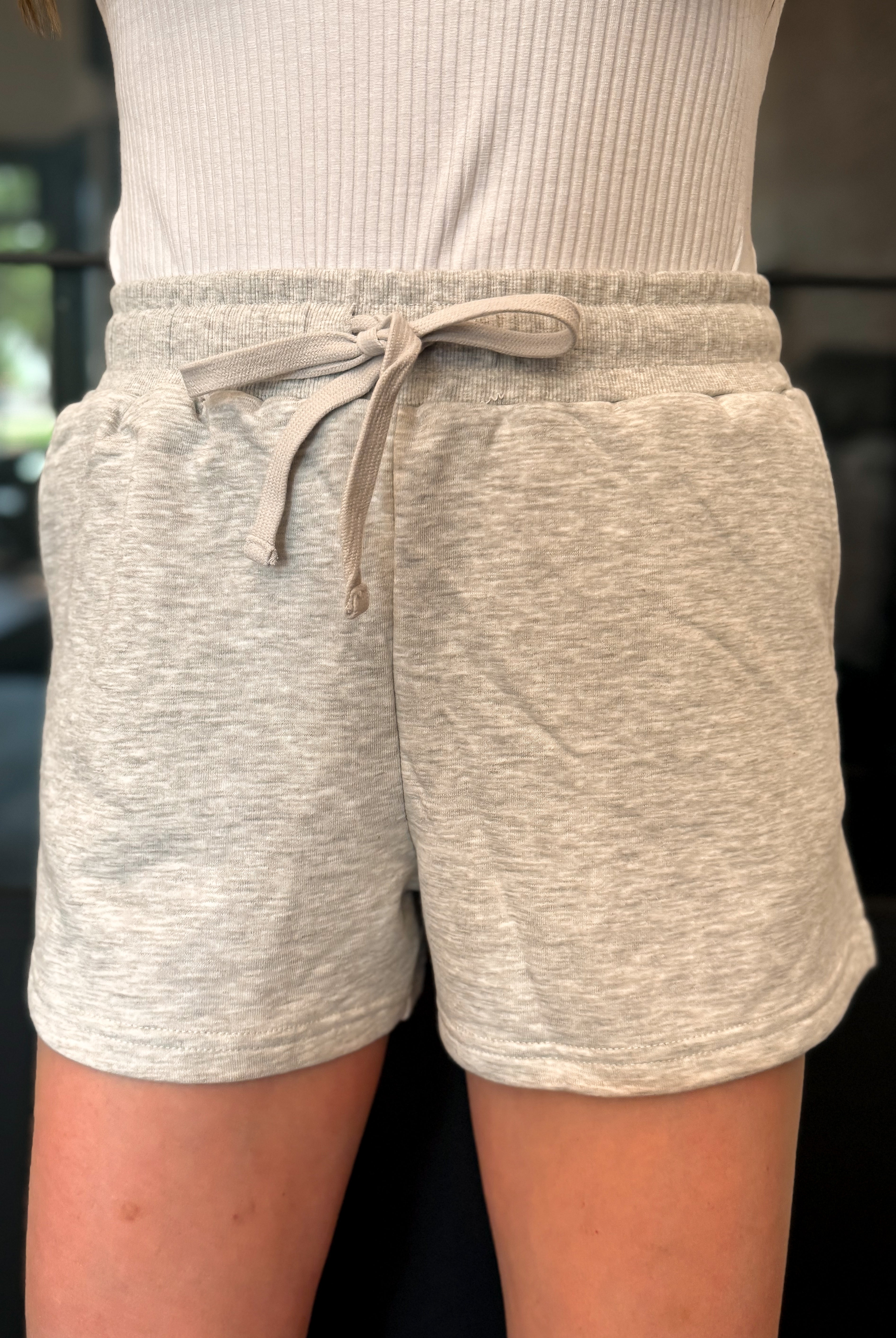 Happiness Trails Boutique - Charcoal knit shorts
