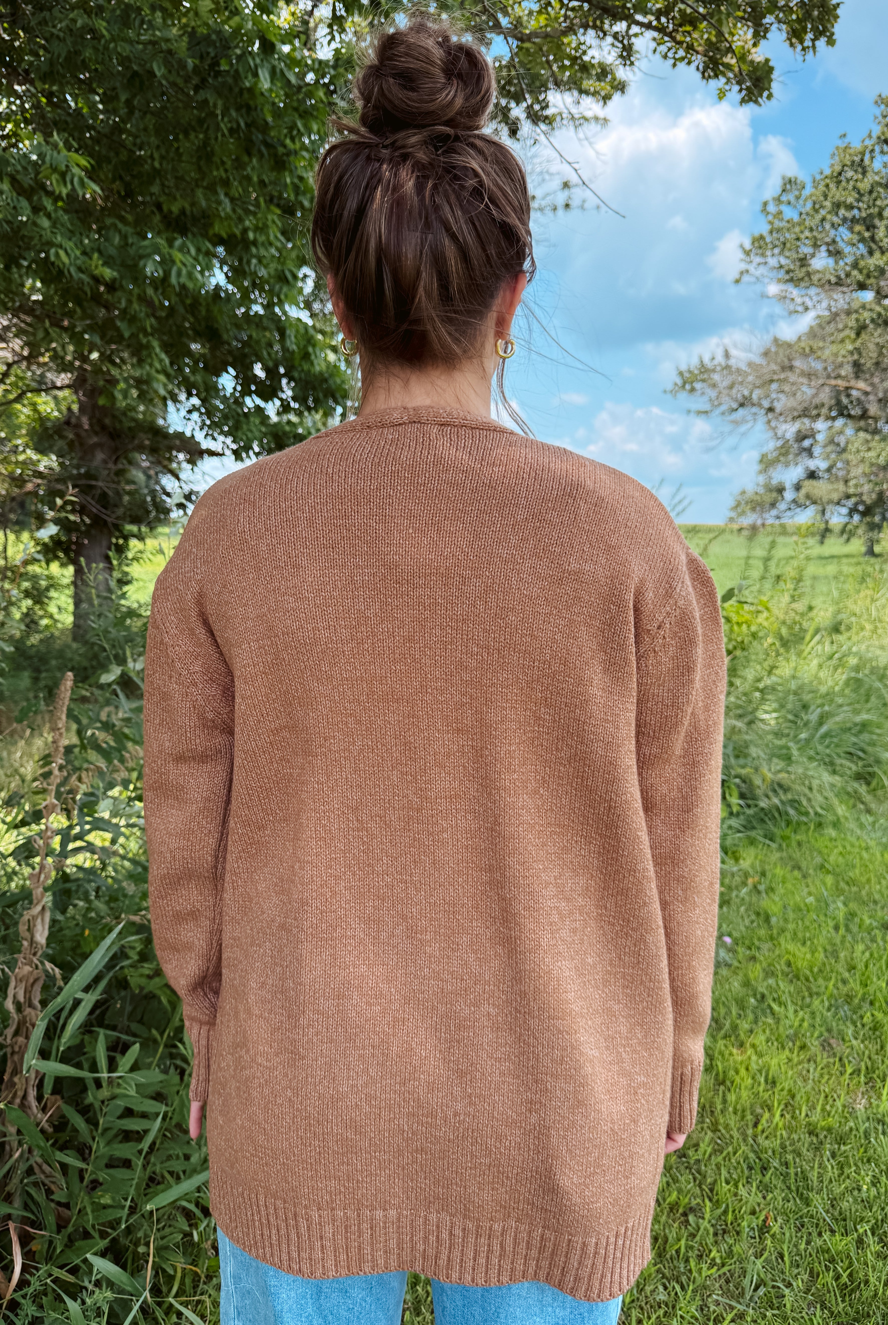 Happiness Trails Boutique - Deep camel knit cardigan