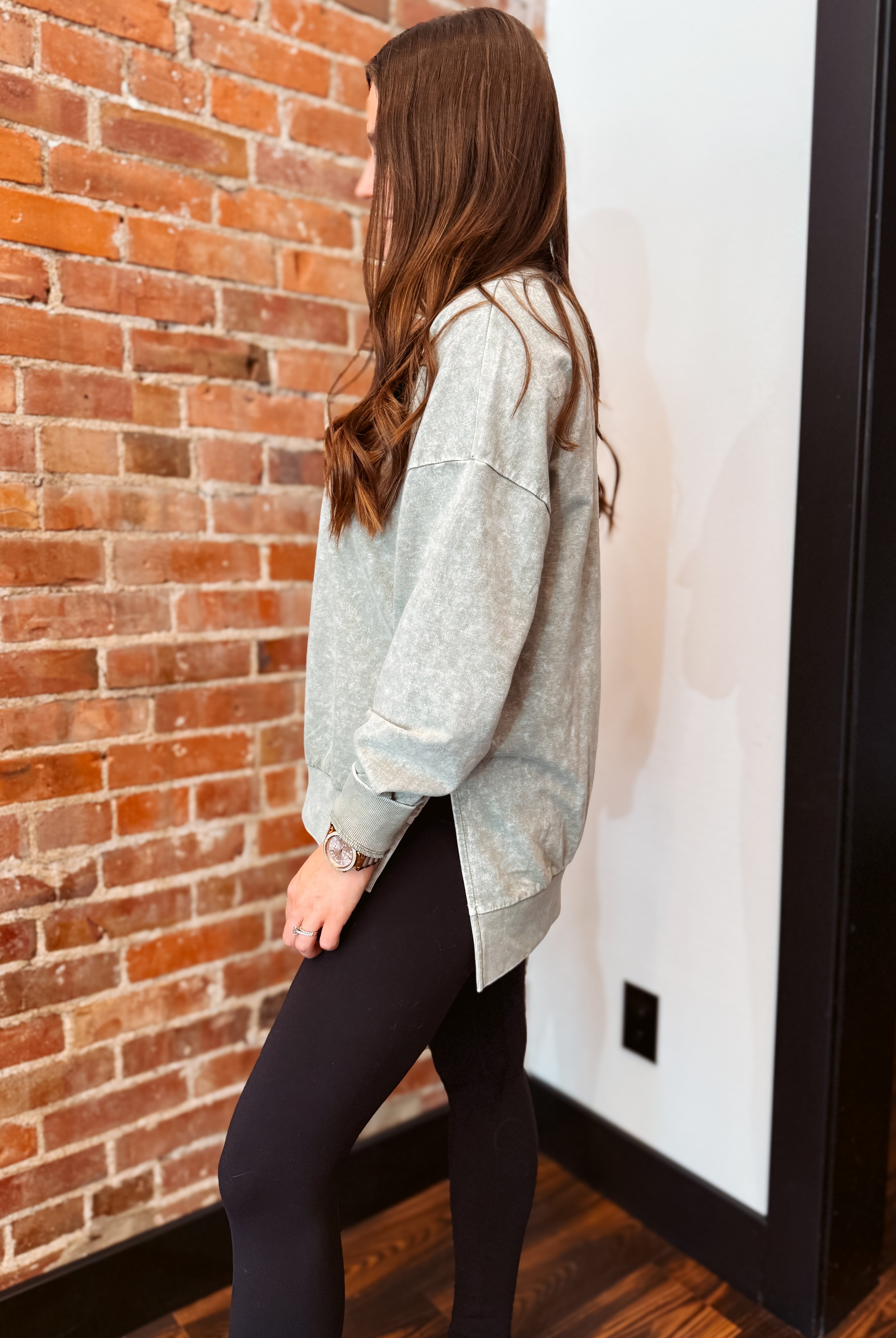 Happiness Trails Boutique - moss sweatshirt