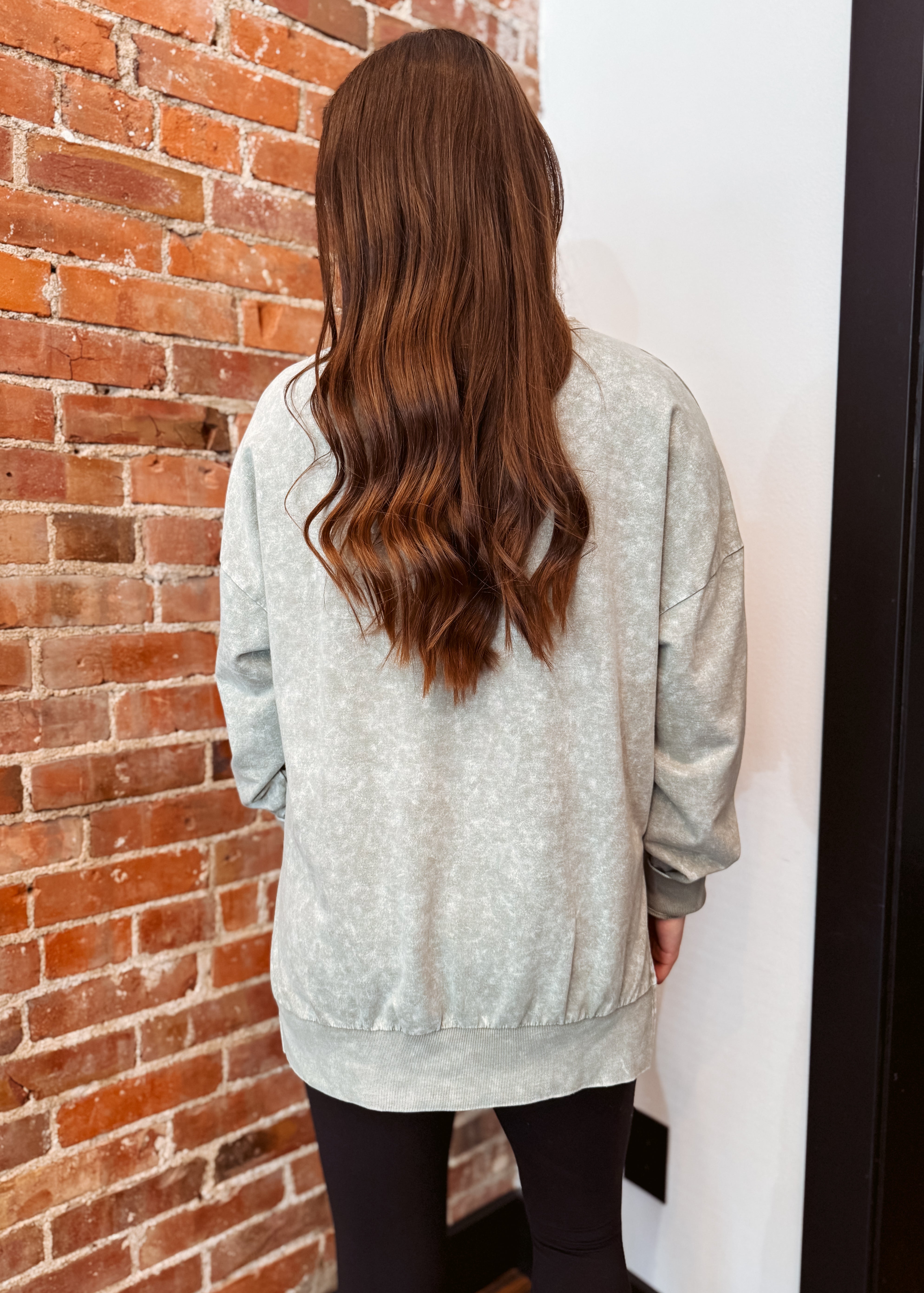 Happiness Trails Boutique - moss sweatshirt