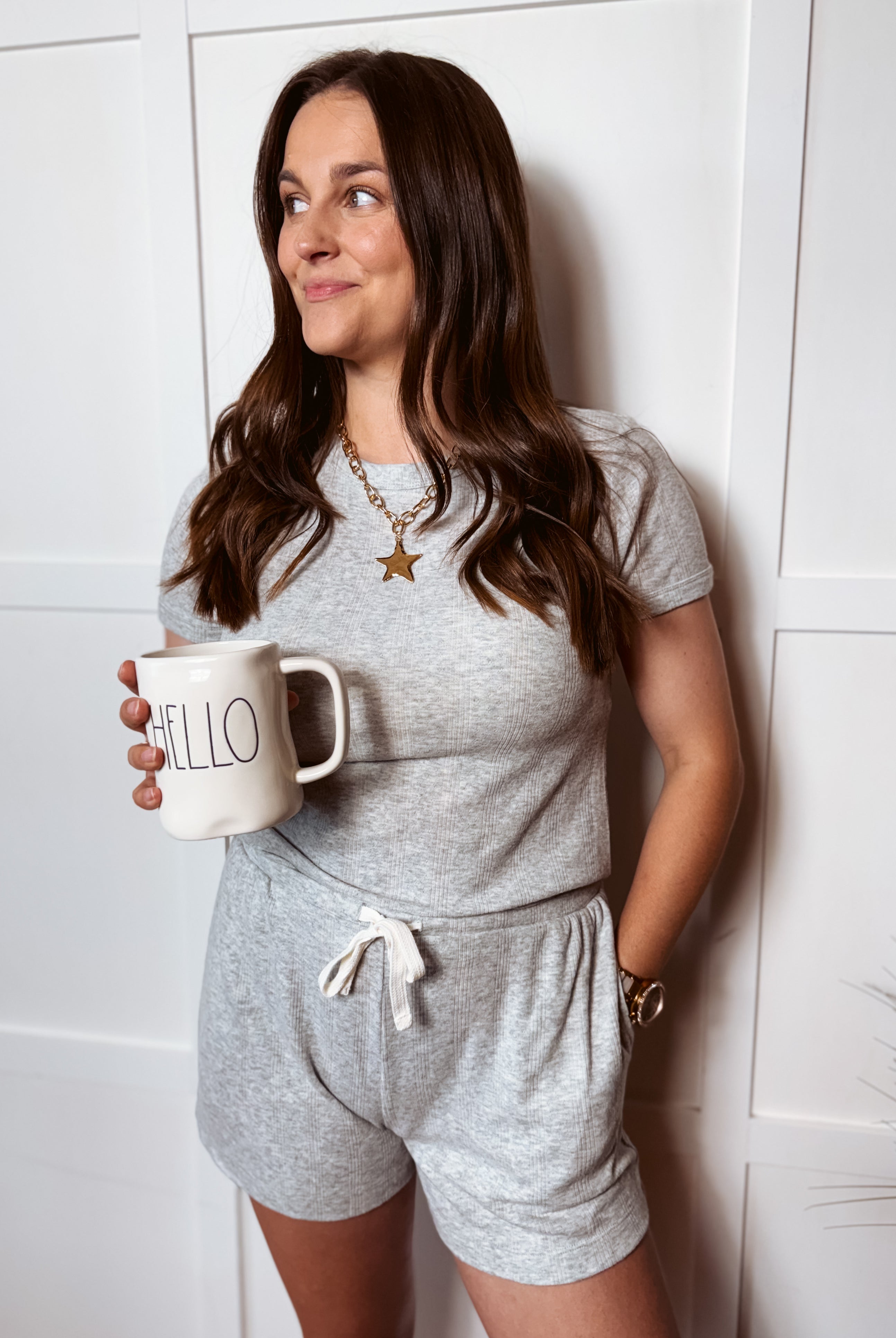 Happiness Trails Boutique - Grey pajama set