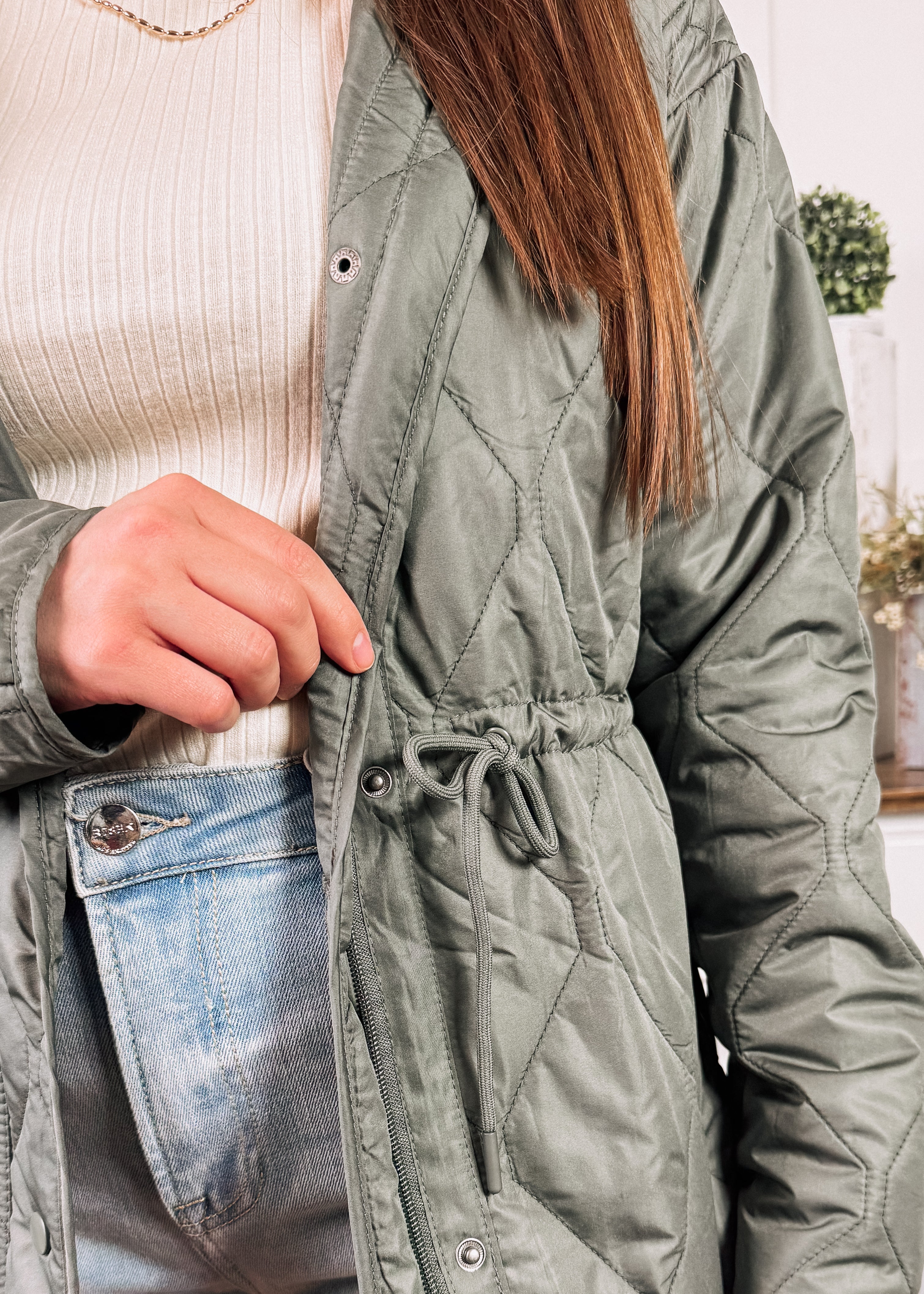 Happiness Trails Boutique - Jade quilted jacket