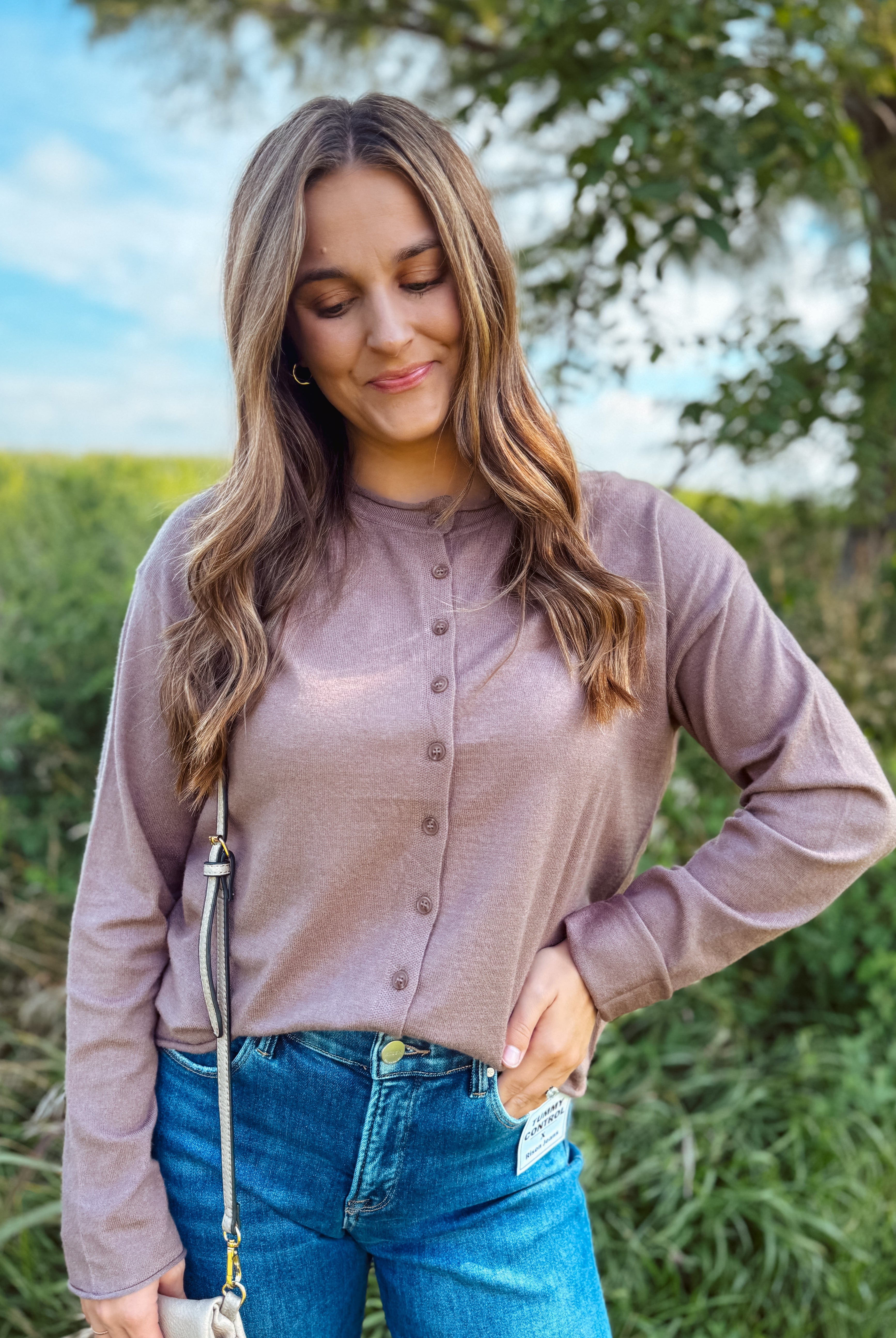 Happiness Trails Boutique - Mocha cardigan top
