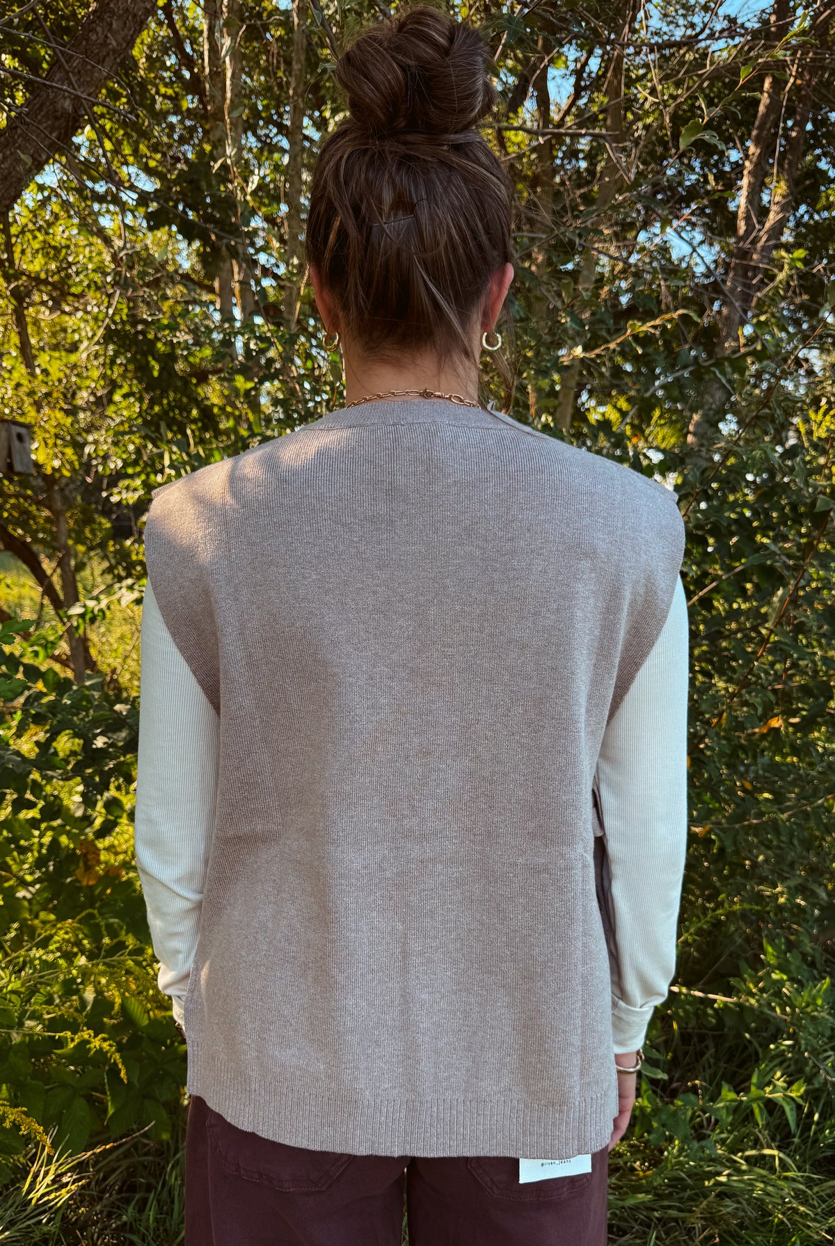 Happiness Trails Boutique - Mocha open side sweater vest