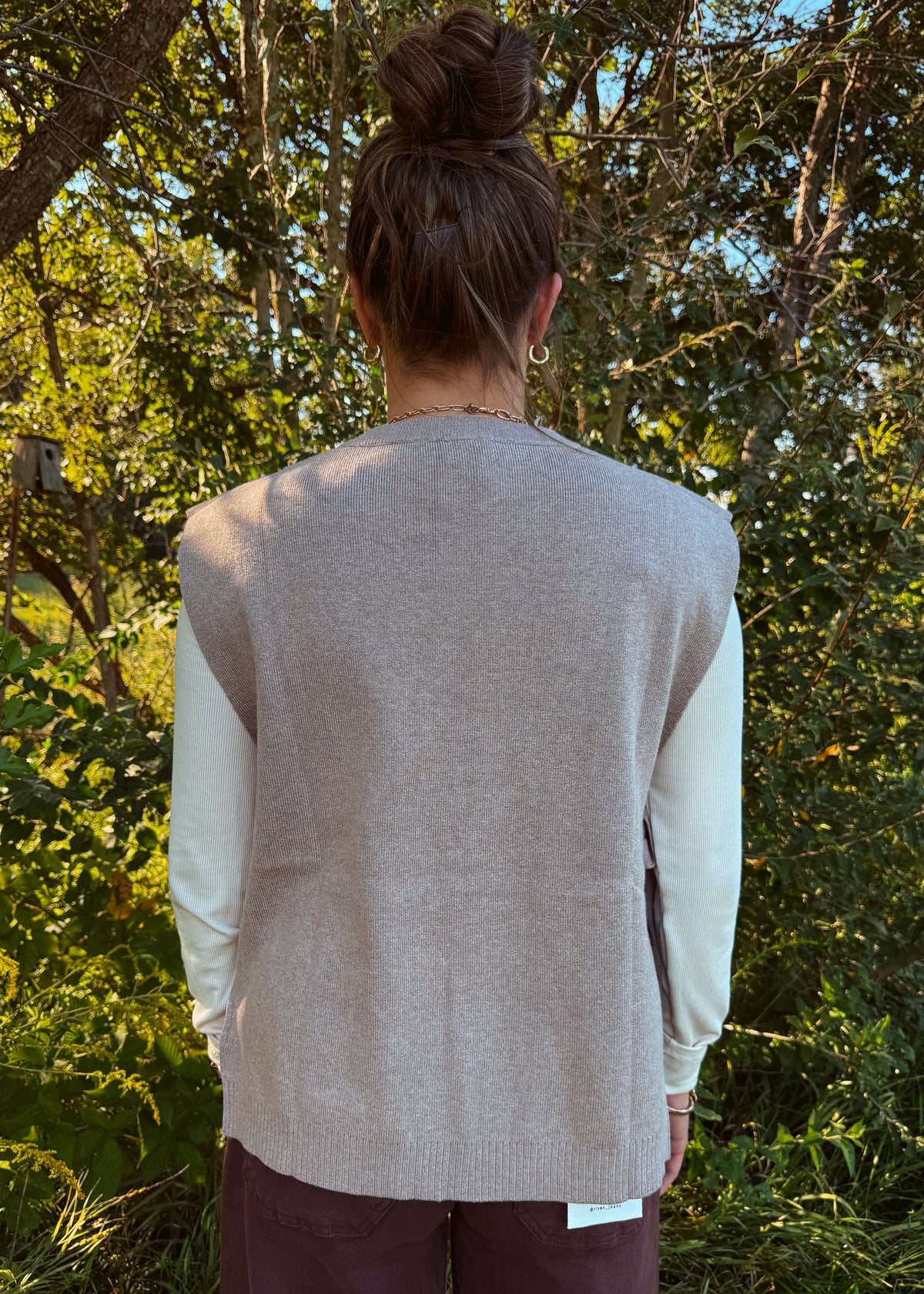 Happiness Trails Boutique - Mocha open side sweater vest