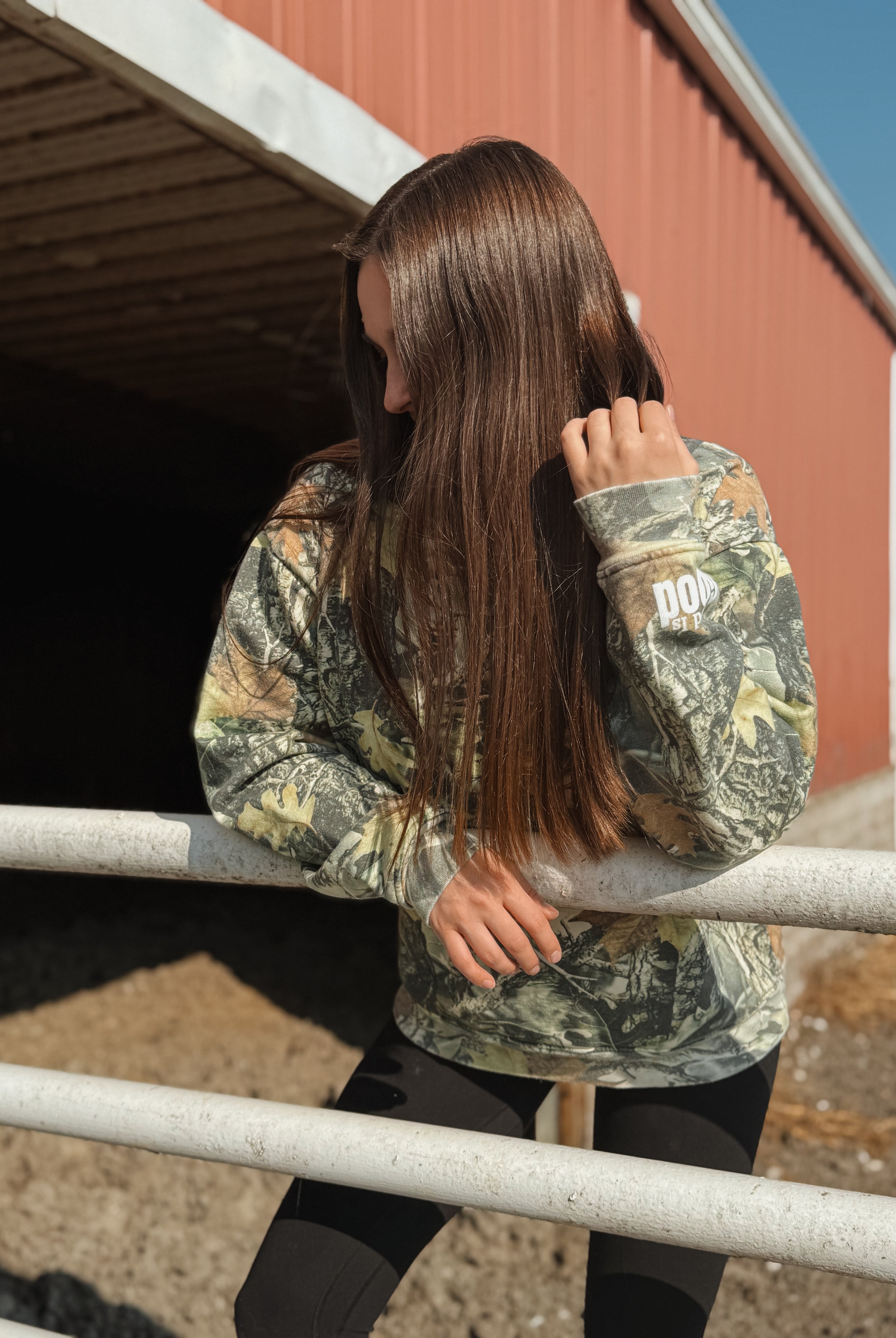 Happiness Trails Boutique - Good Is Good Camo Sweatshirt