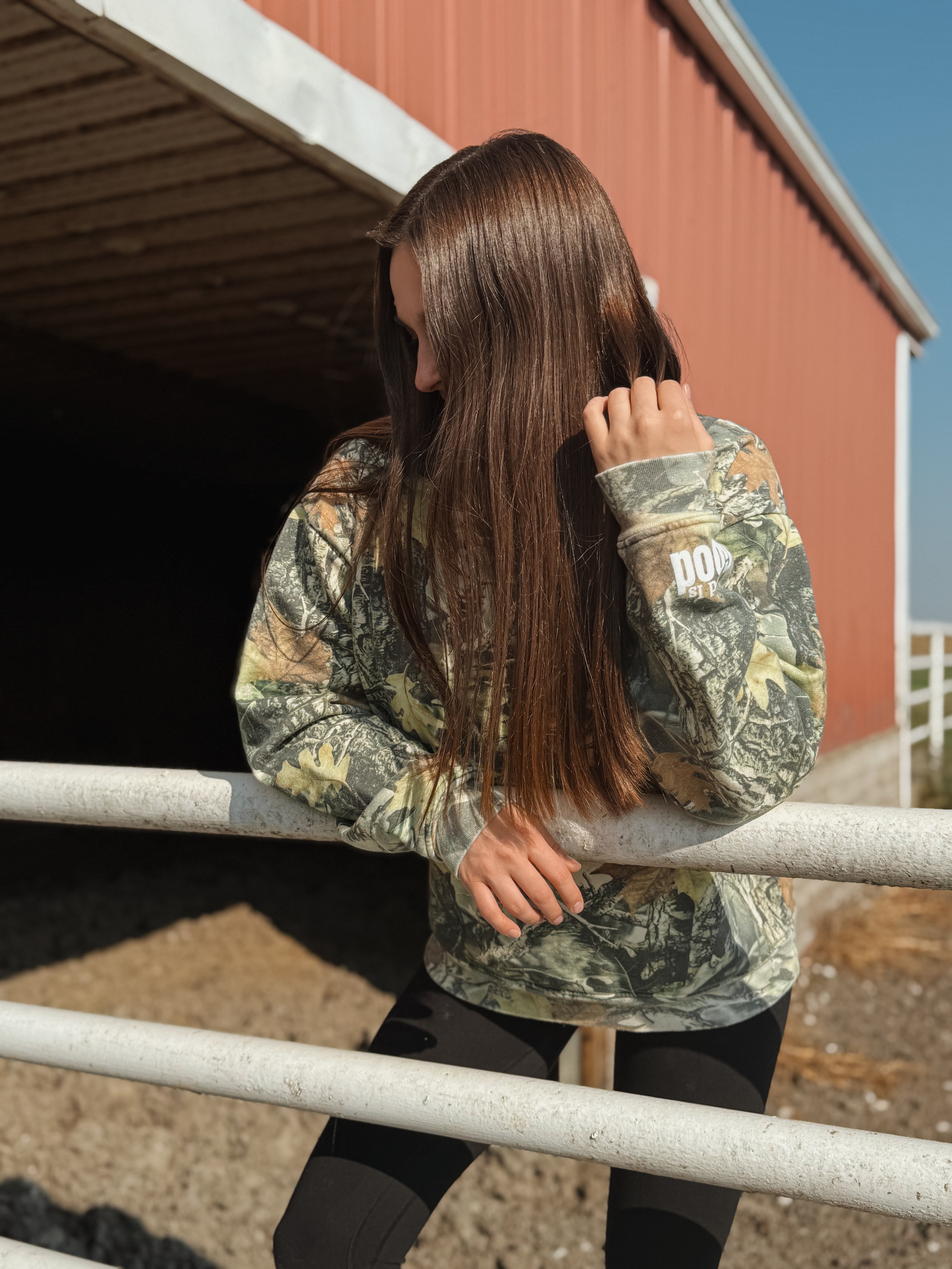 Happiness Trails Boutique - Good Is Good Camo Sweatshirt