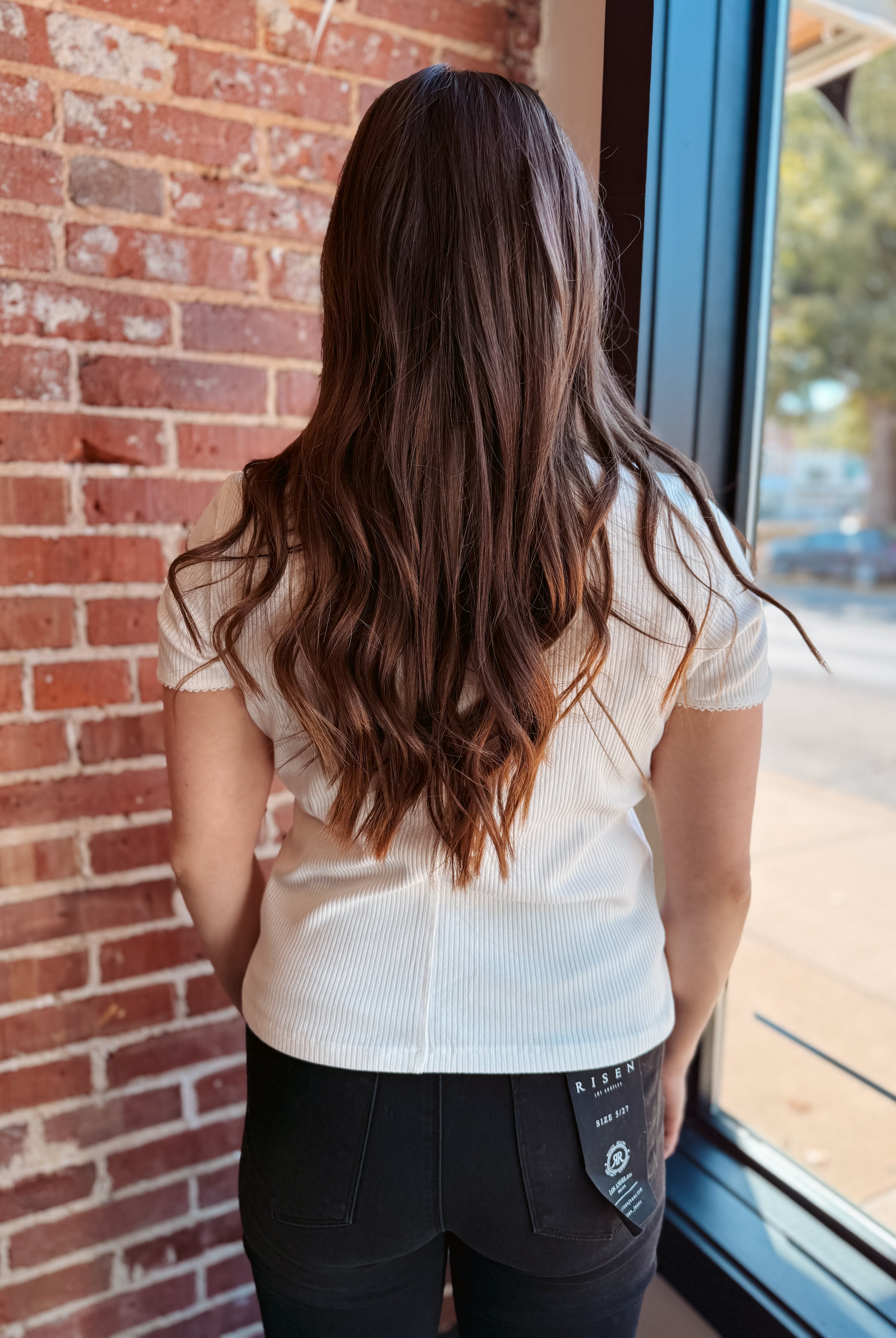 Happiness Trails Boutique - White ribbed knit top