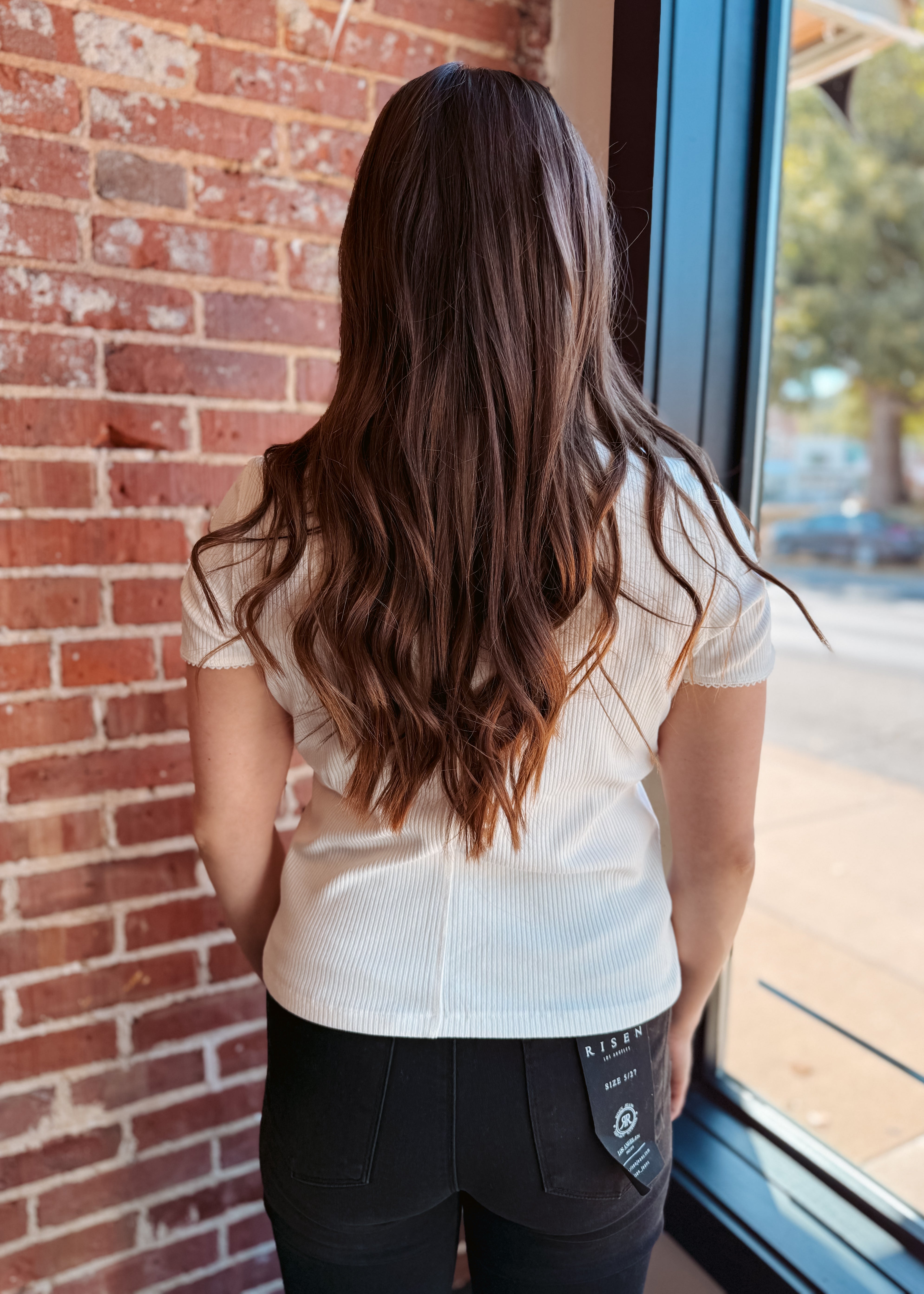 Happiness Trails Boutique - White ribbed knit top