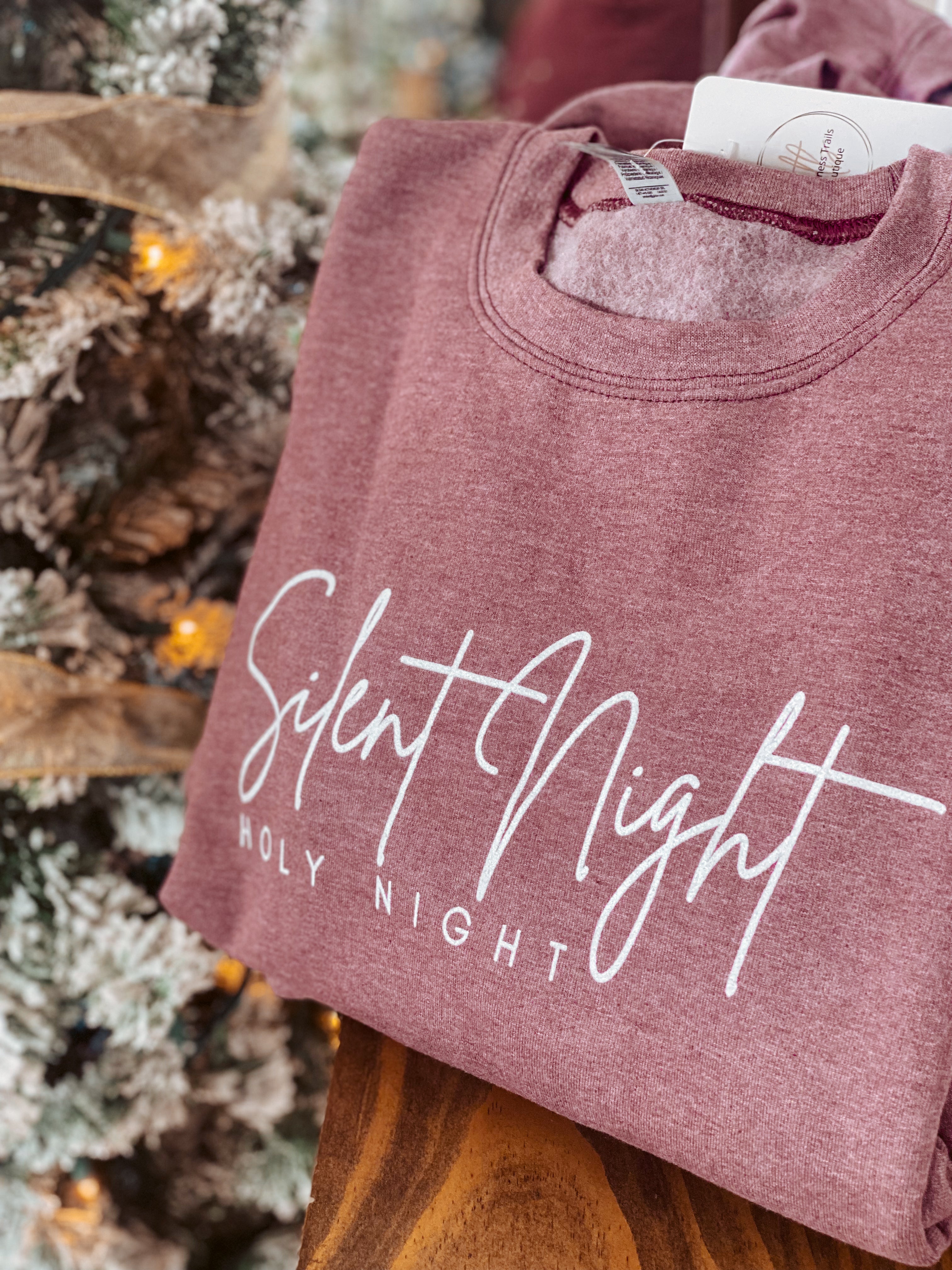 Happiness Trails Boutique - Silent Night Holy Night Sweatshirt