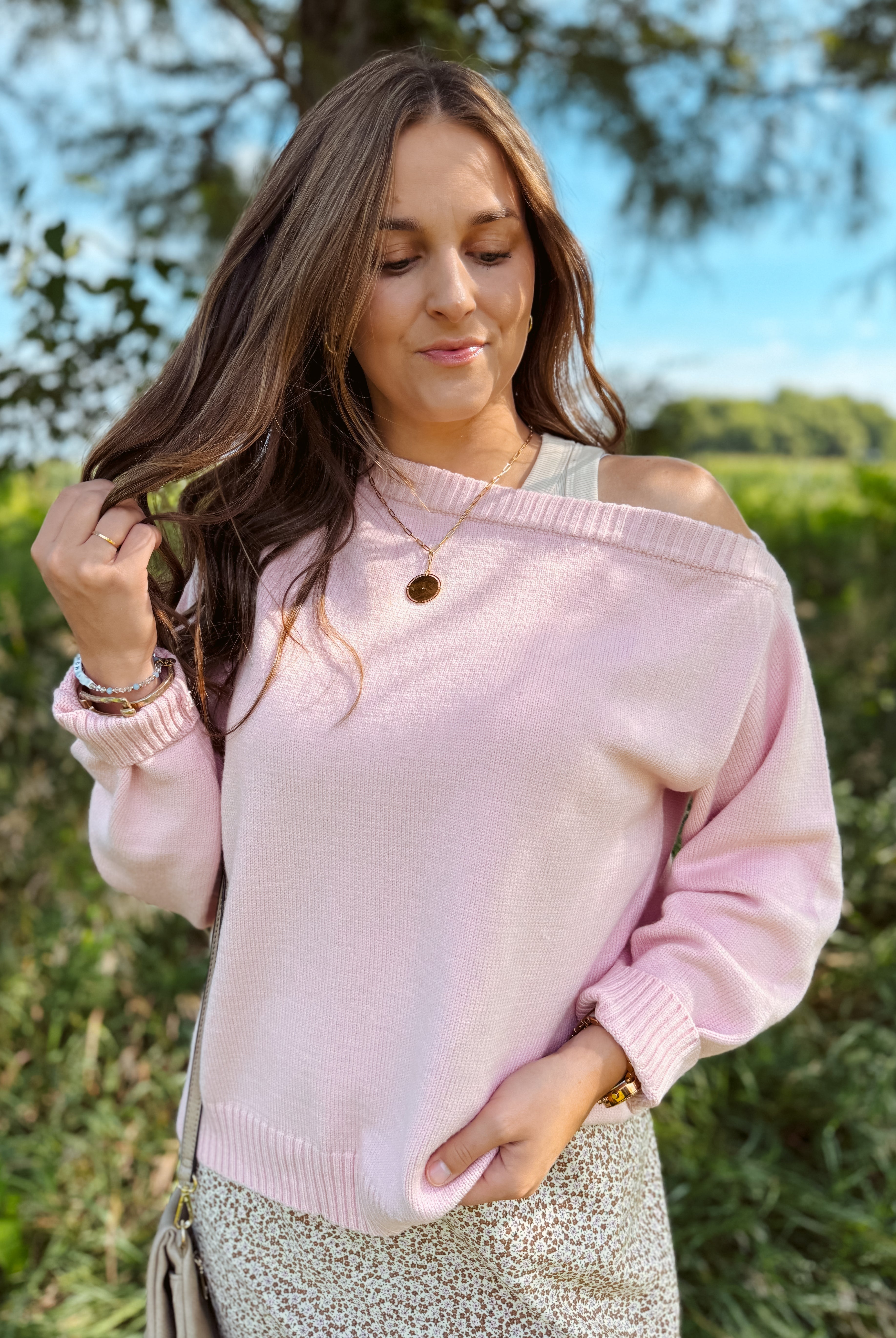 Happiness Trails Boutique - Light pink sweater
