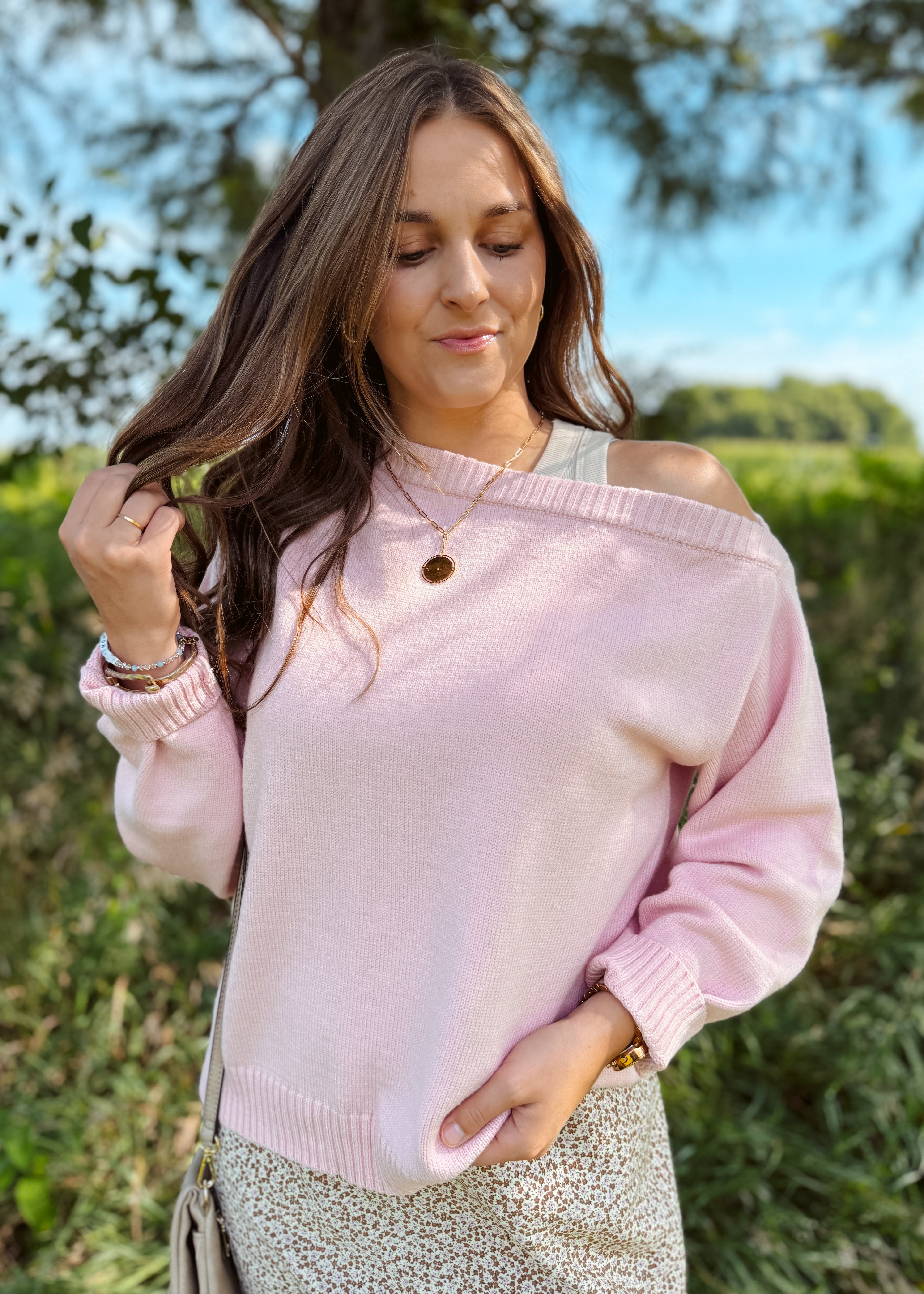 Happiness Trails Boutique - Light pink sweater