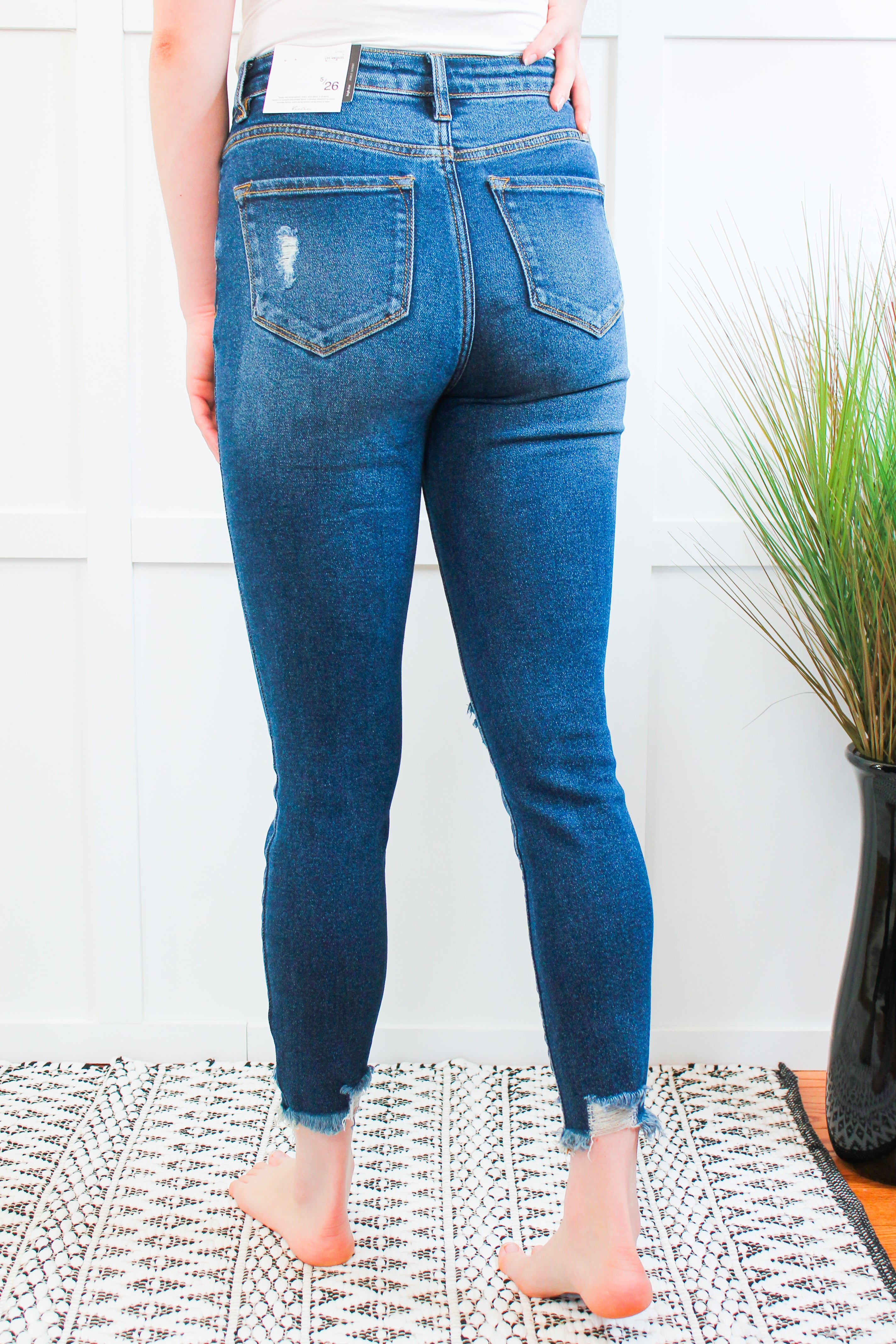 KanCan Dark Distressed Jeans