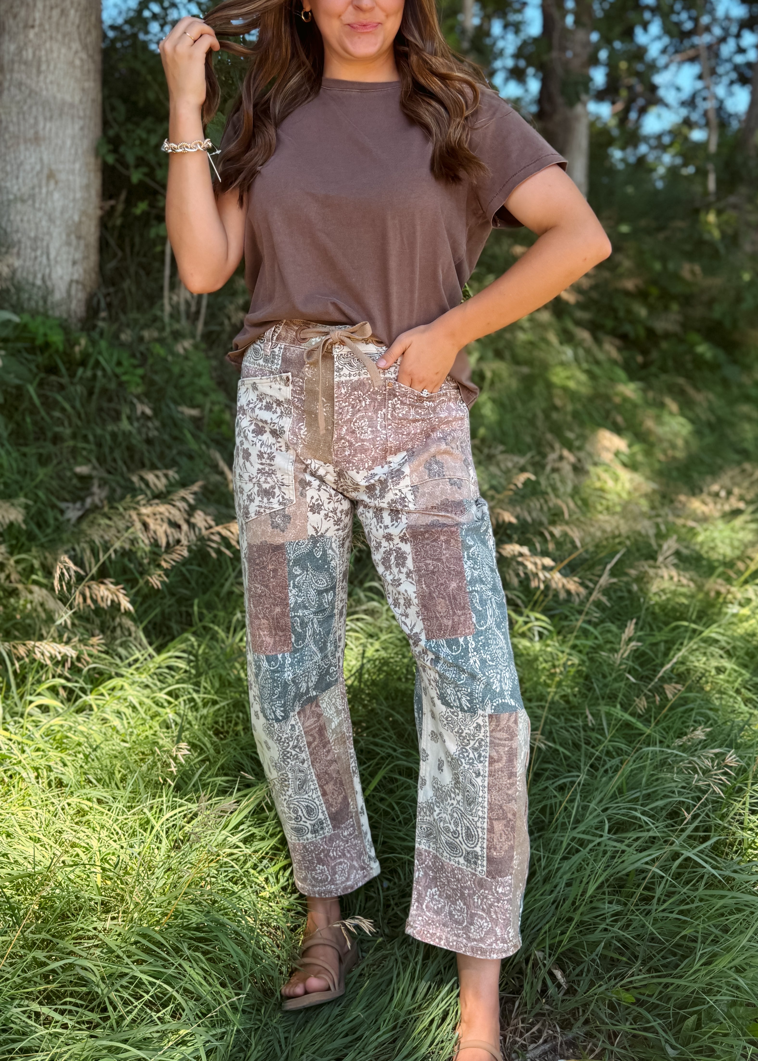 Happiness Trails Boutique - Deep mahogany short sleeve top