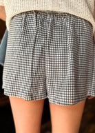Happiness Trails Boutique - Charcoal gingham shorts
