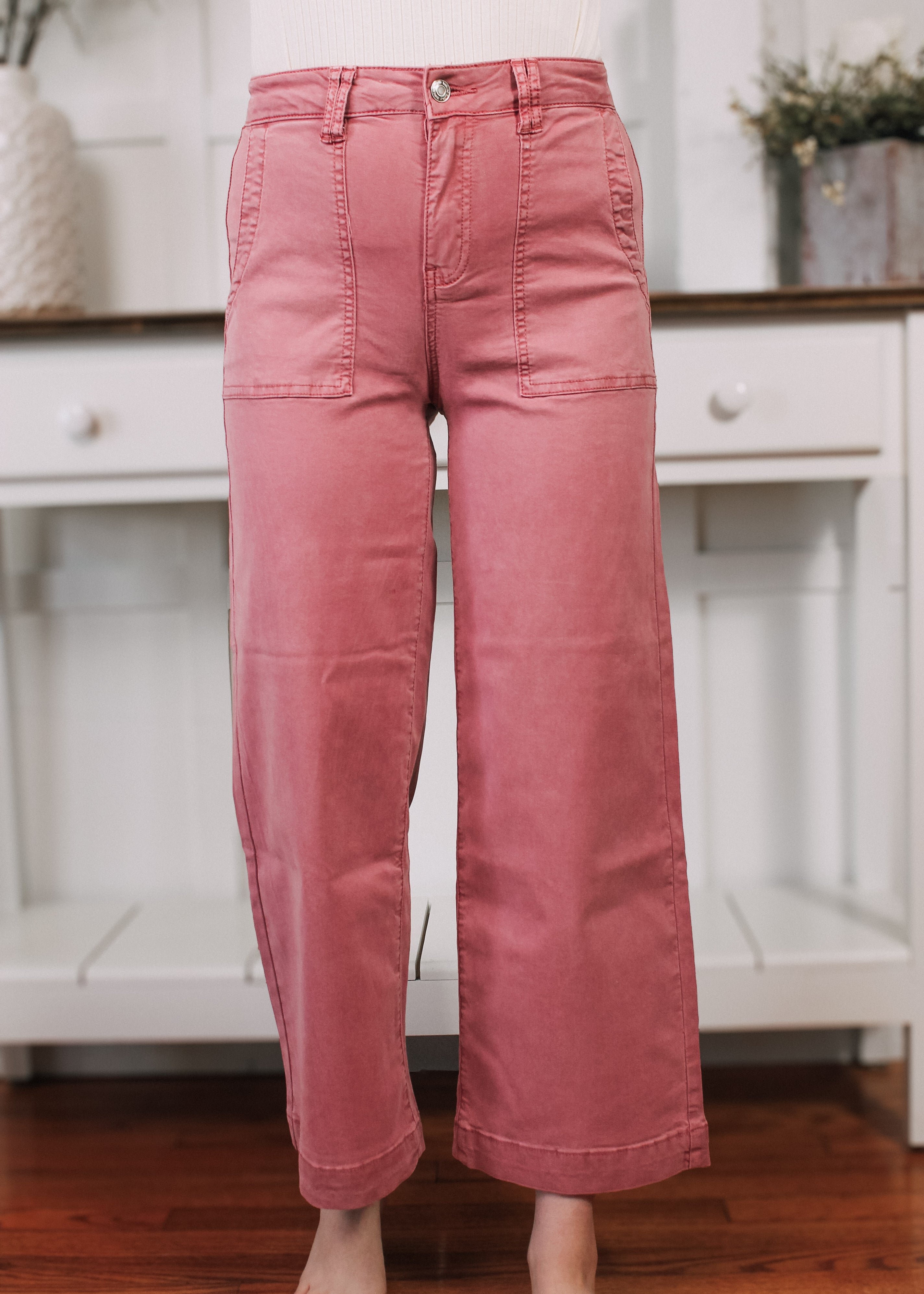 Happiness Trails Boutique - Rose cropped pants